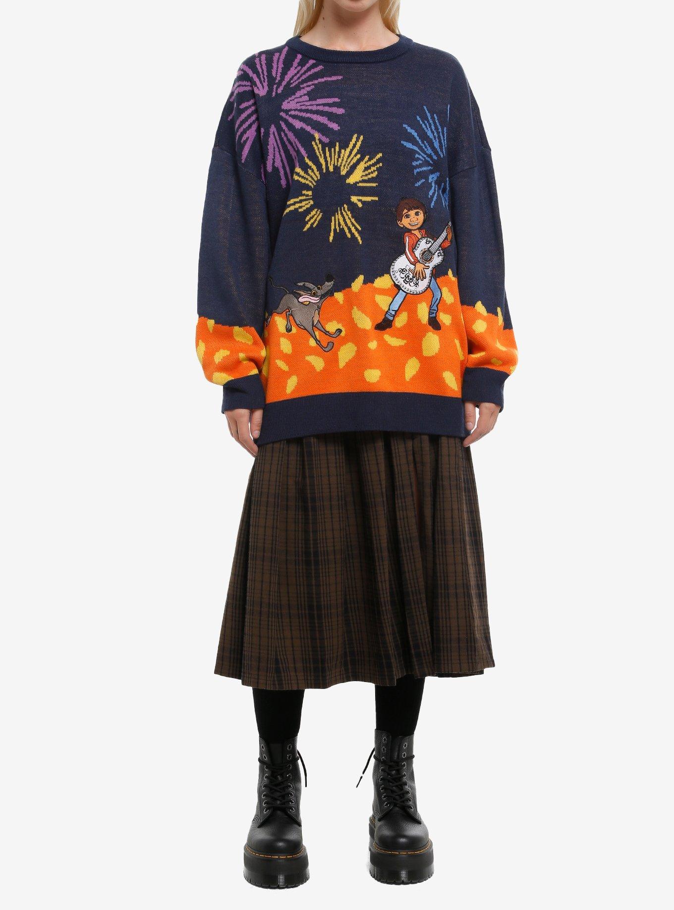 Disney Pixar Coco Miguel & Dante Girls Oversized Sweater, , hi-res
