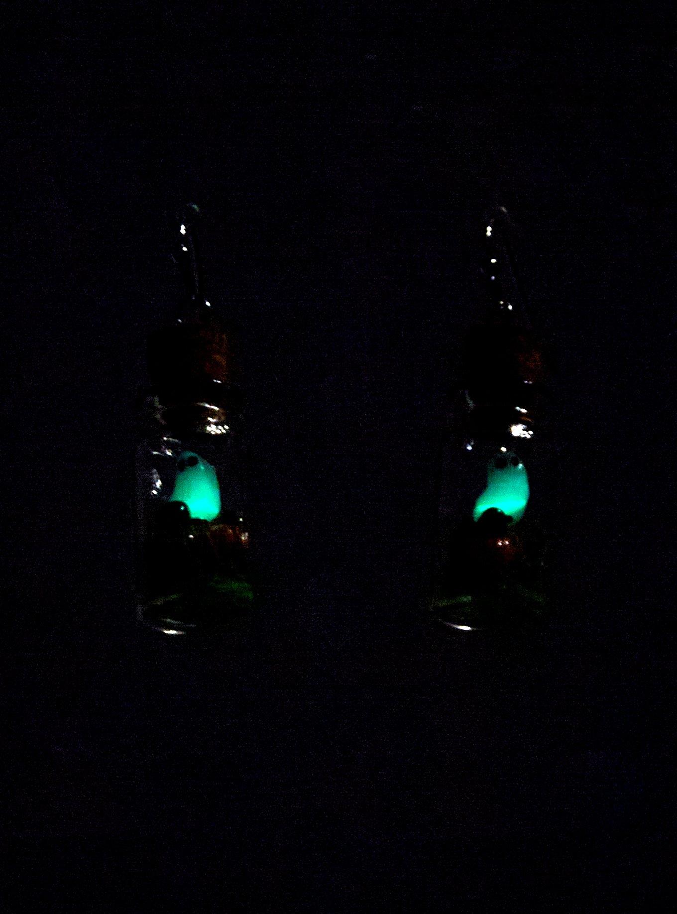 Ghost Pumpkin Patch Glass Jar Earrings, , alternate