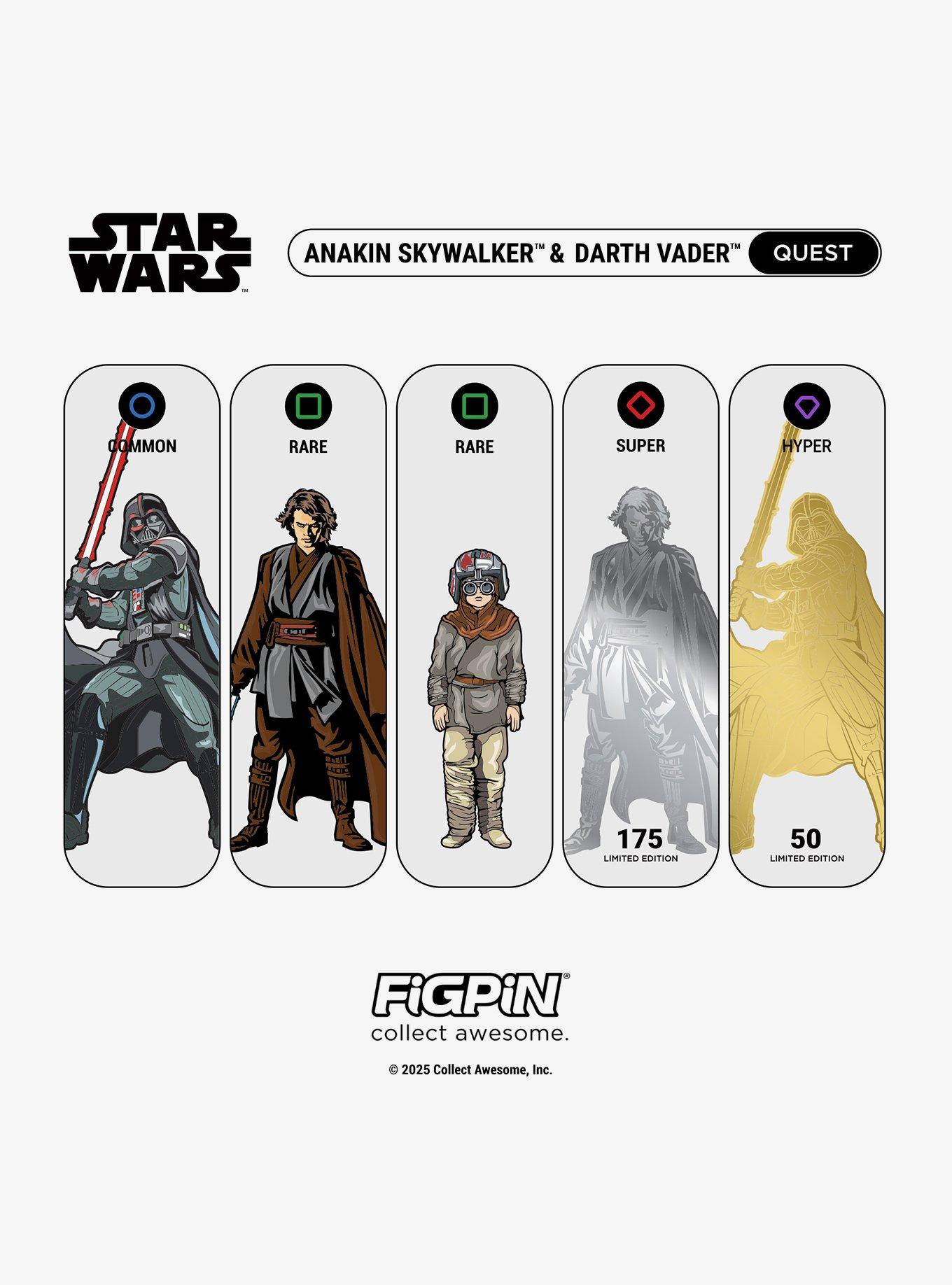 FiGPiN Star Wars Anakin Skywalker & Darth Vader Blind Box Enamel Pin, , hi-res