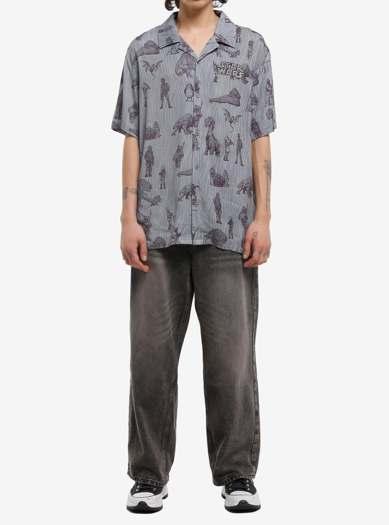 Our Universe Star Wars Creatures Woven Button-Up Our Universe Exclusive, , hi-res
