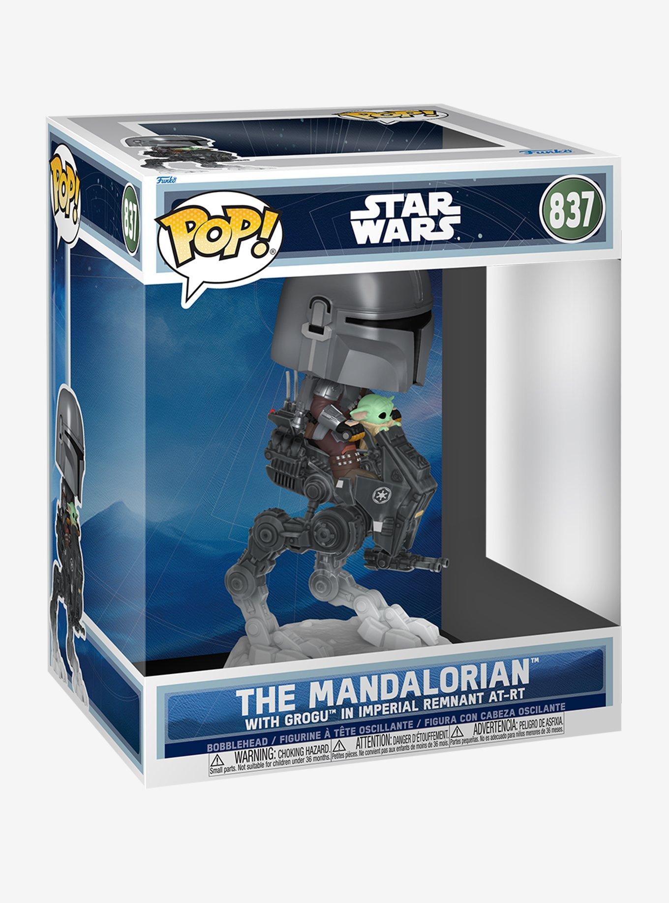 Funko Star Wars Pop! Rides Deluxe The Mandalorian With Grogu In Imperial Remnant AT-RT Vinyl Bobble-Head, , hi-res