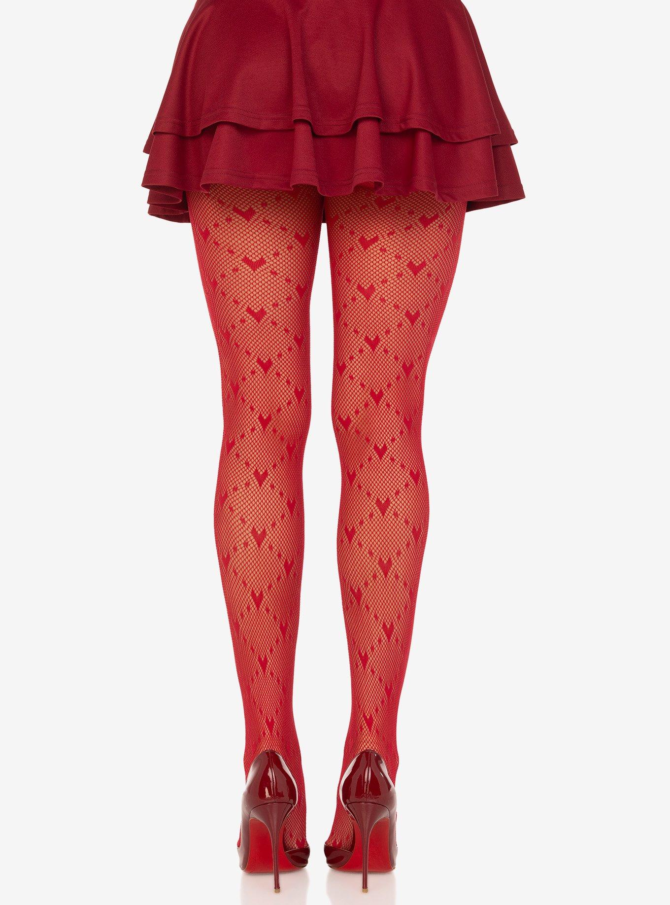 Love Struck Heart Net Tights, , hi-res