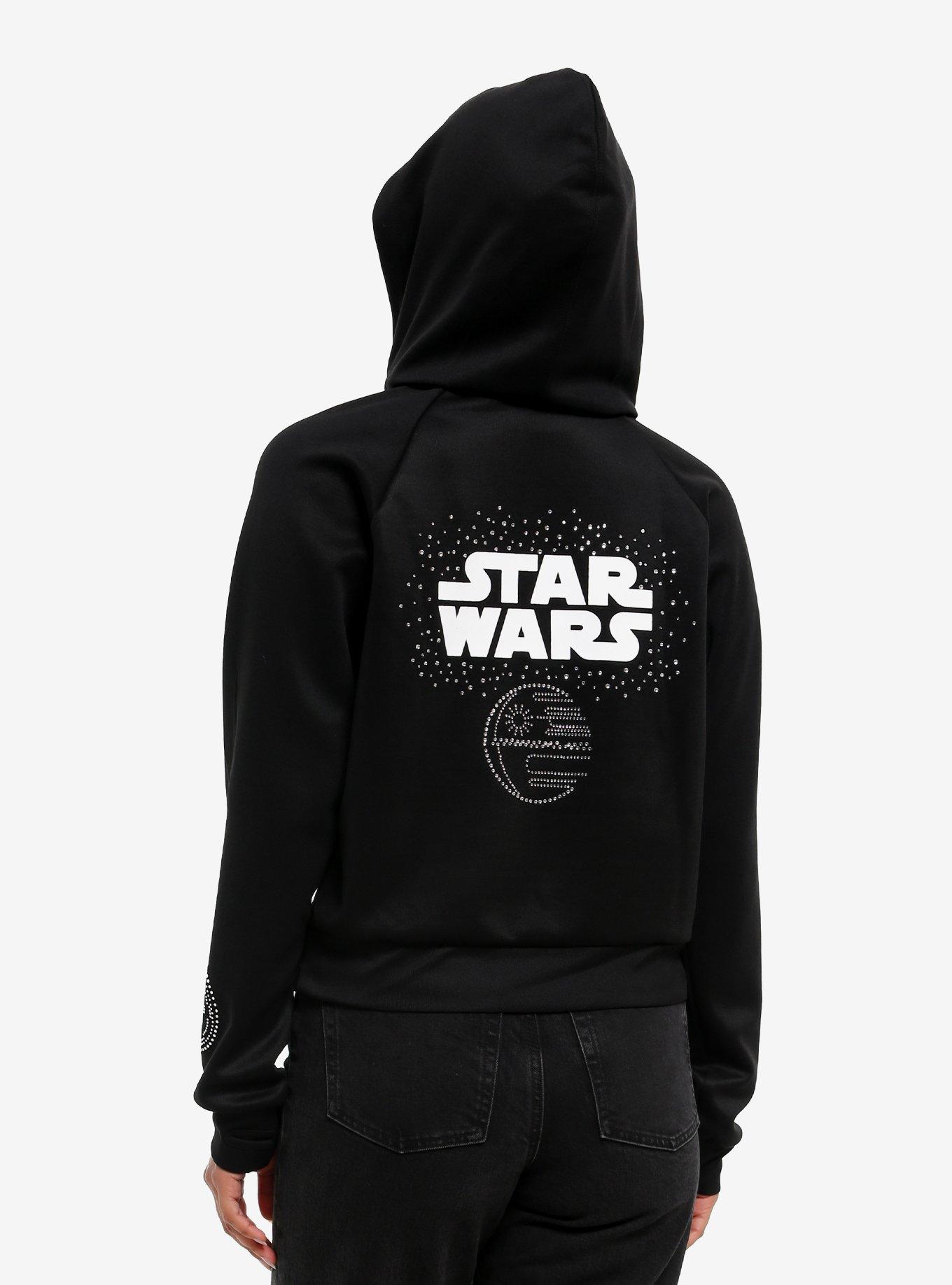Her Universe Star Wars Sparkle Hoodie Her Universe Exclusive, BLACK  WHITE, alternate - view 3