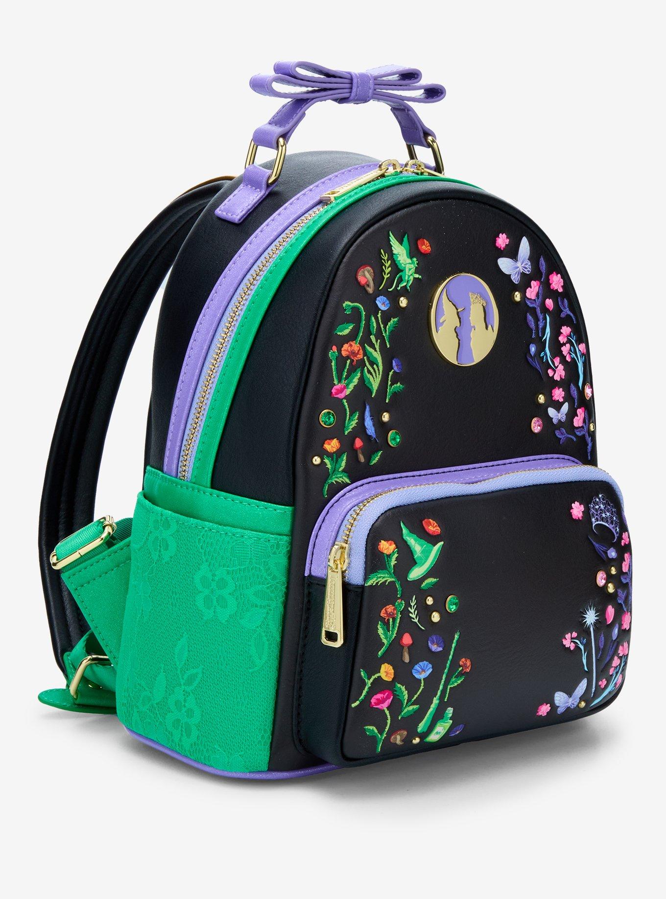 Loungefly Wicked Silhouette Floral Gem Mini Backpack, , hi-res