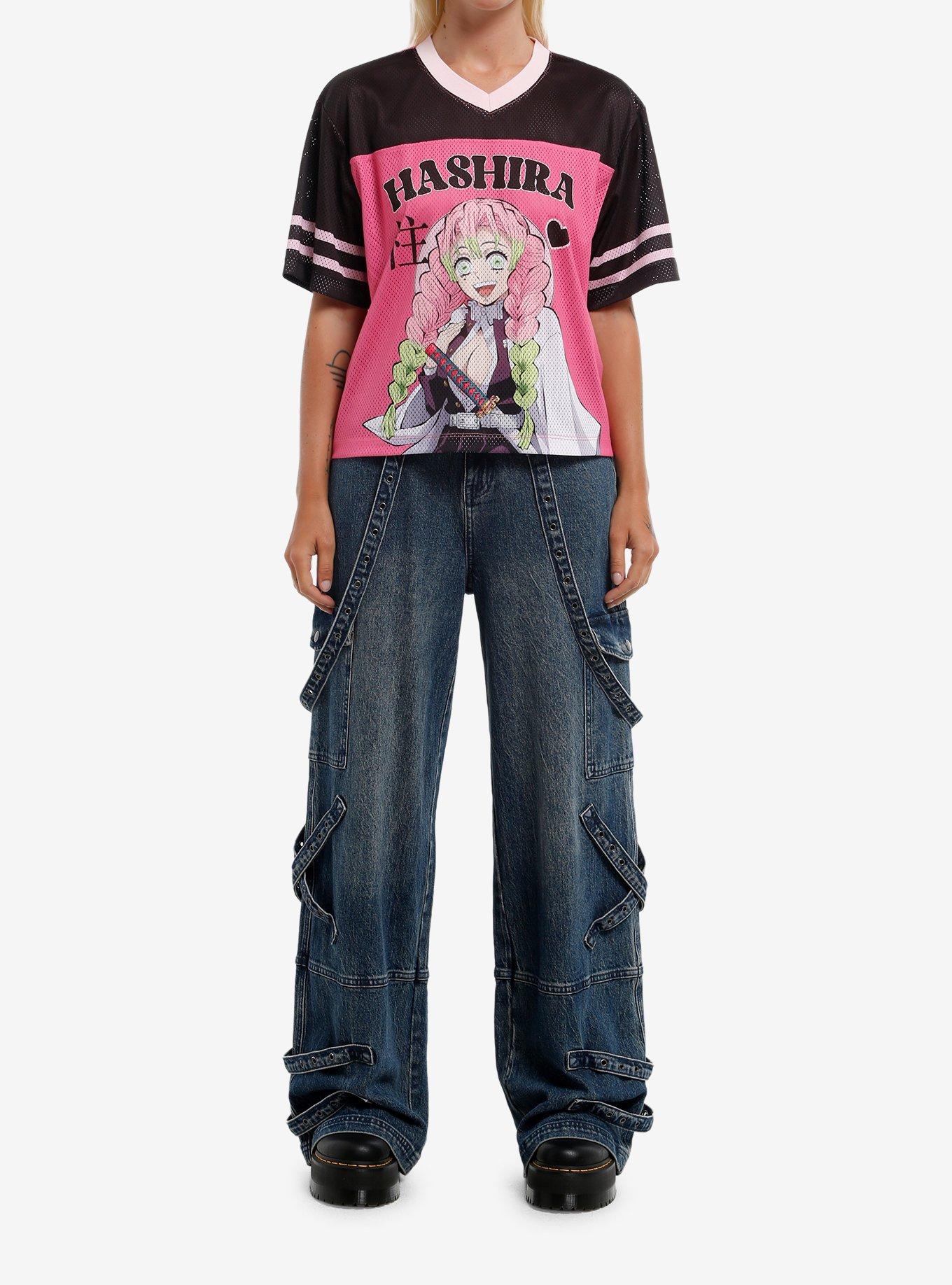 Demon Slayer: Kimetsu No Yaiba Mitsuri Girls Crop Jersey Top, , alternate