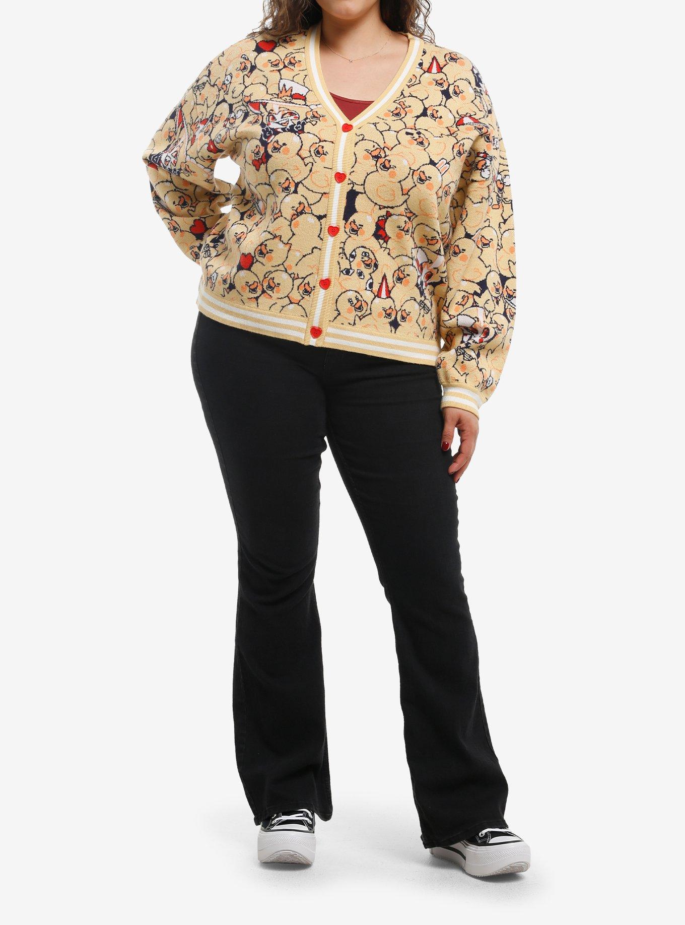 Hazbin Hotel Lucifer Rubber Duck Girls Crop Cardigan Plus Size, , hi-res