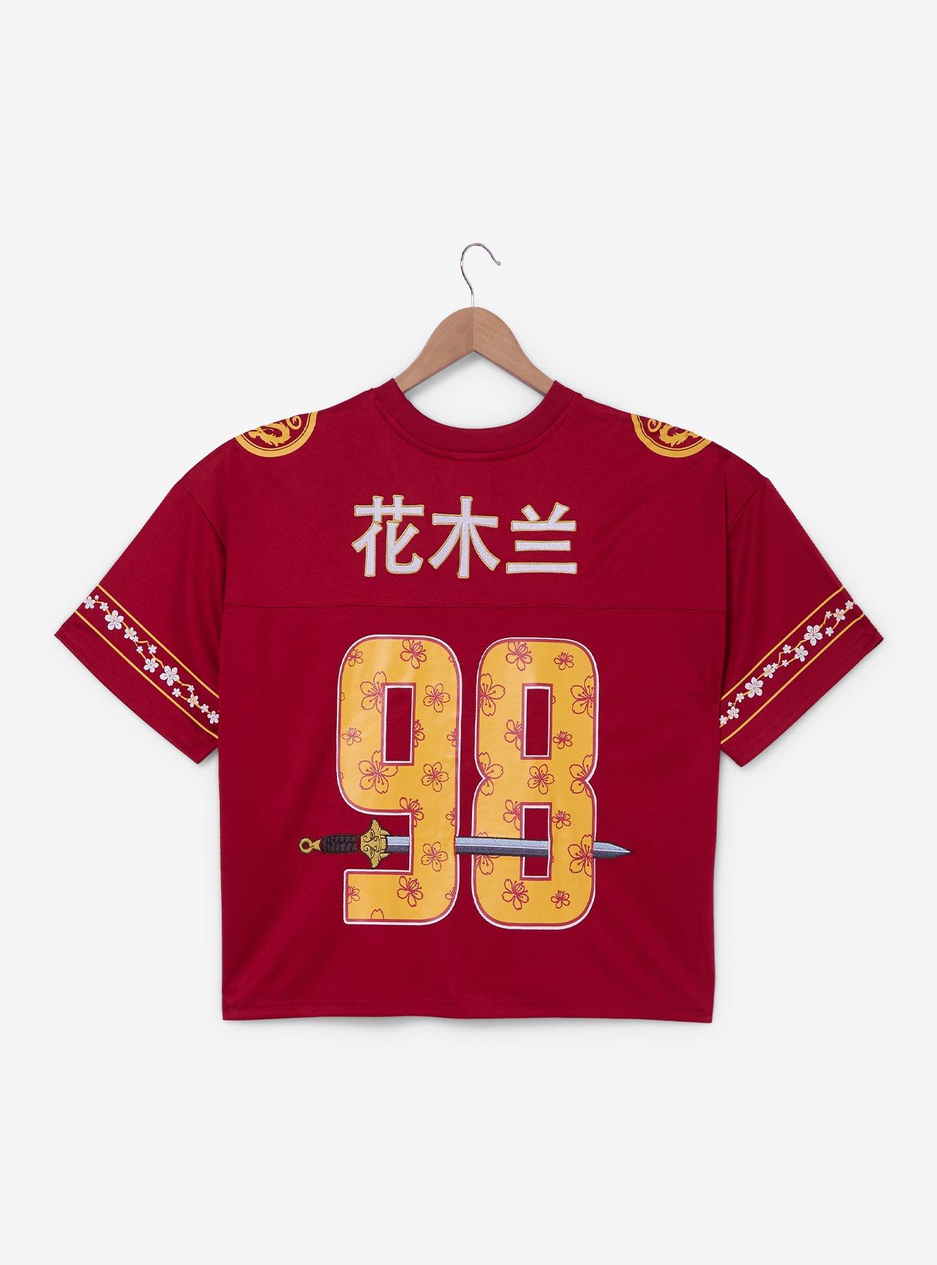 Disney Mulan Mushu Women's Plus Size Cropped Football Jersey &mdash; BoxLunch Exclusive, , hi-res