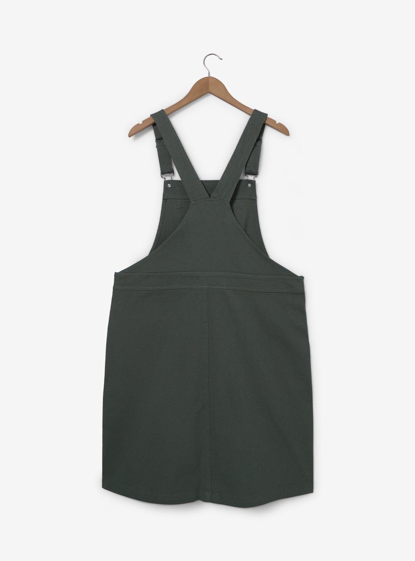 Disney Winnie the Pooh Badges Women's Plus Size Overall Dress &mdash; BoxLunch Exclusive, , hi-res