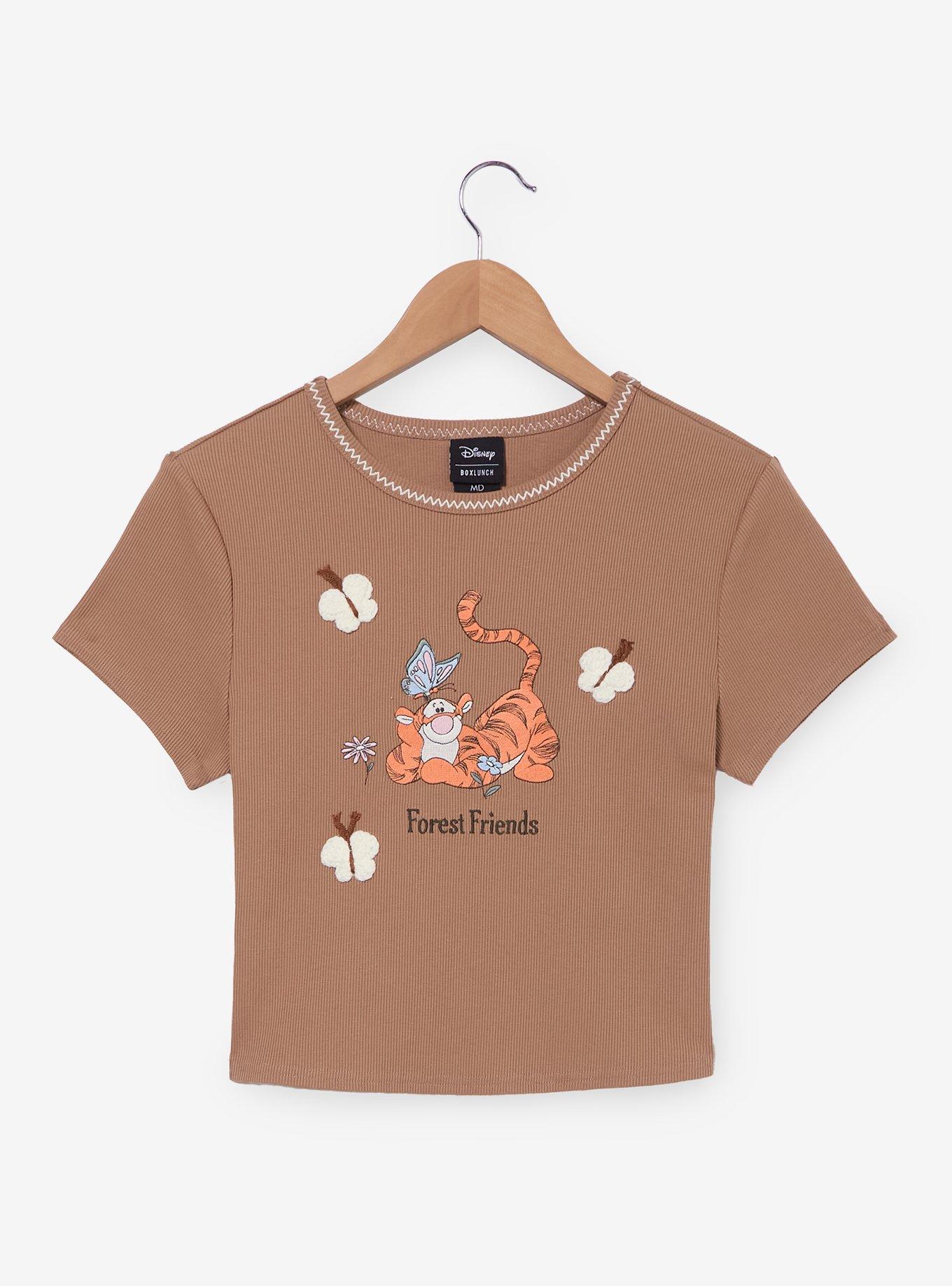 Disney Winnie the Pooh Tigger Butterfly Women's Ribbed Crop Top - BoxLunch Exclusive