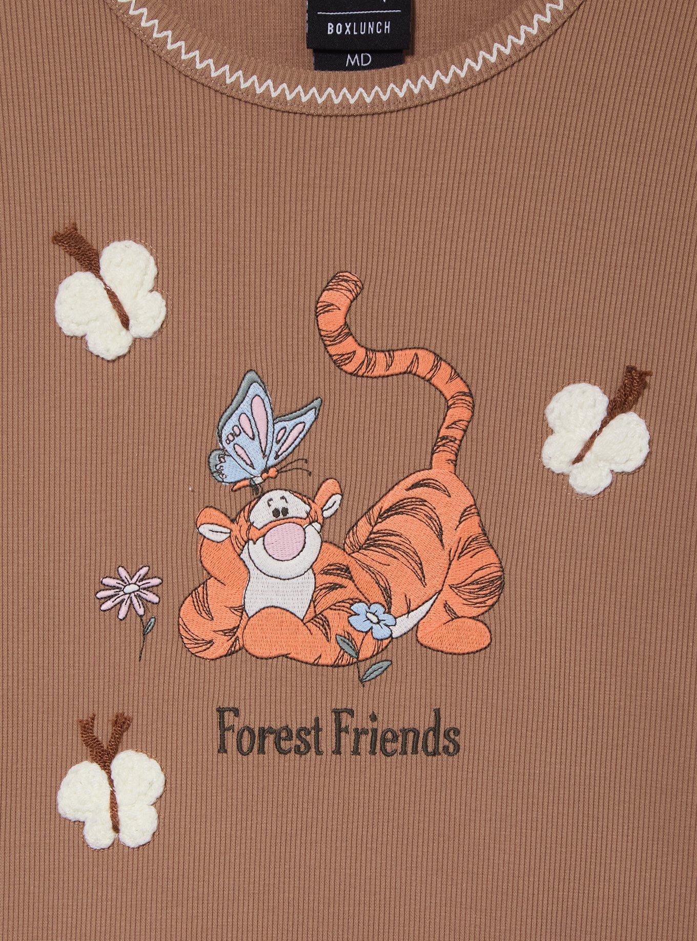 Disney Winnie the Pooh Tigger Butterfly Women's Ribbed Crop Top - BoxLunch Exclusive, , hi-res