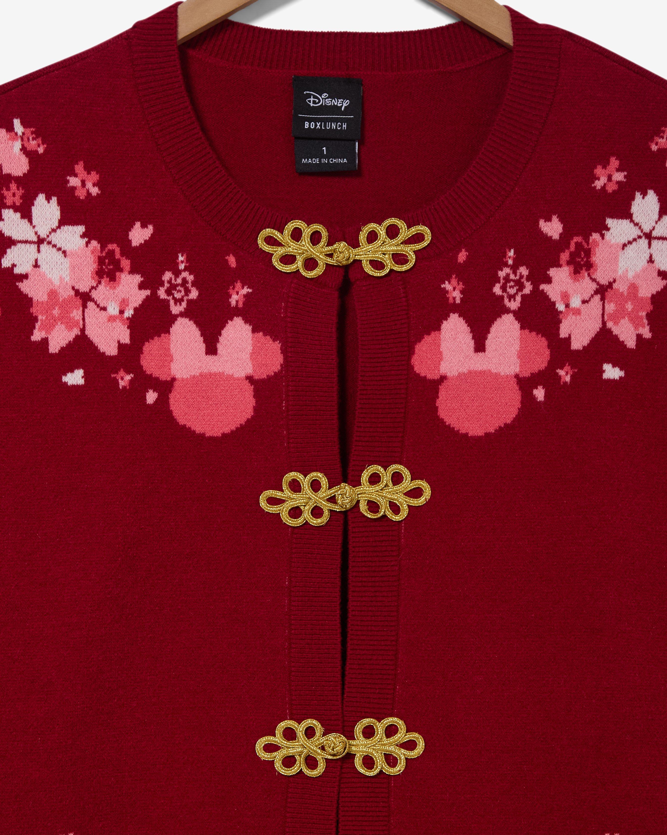 Disney Minnie Mouse Chinese New Year Floral Women's Plus Size Cardigan &mdash; BoxLunch Exclusive, , hi-res