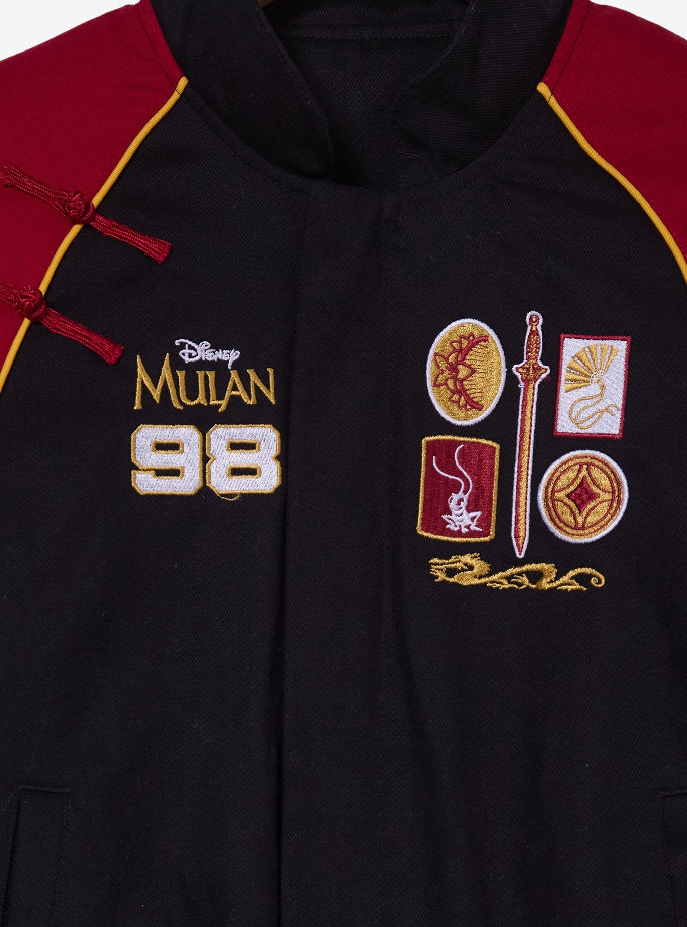 Disney Mulan Icons Women's Cropped Moto Jacket &mdash; BoxLunch Exclusive, MULTI, alternate