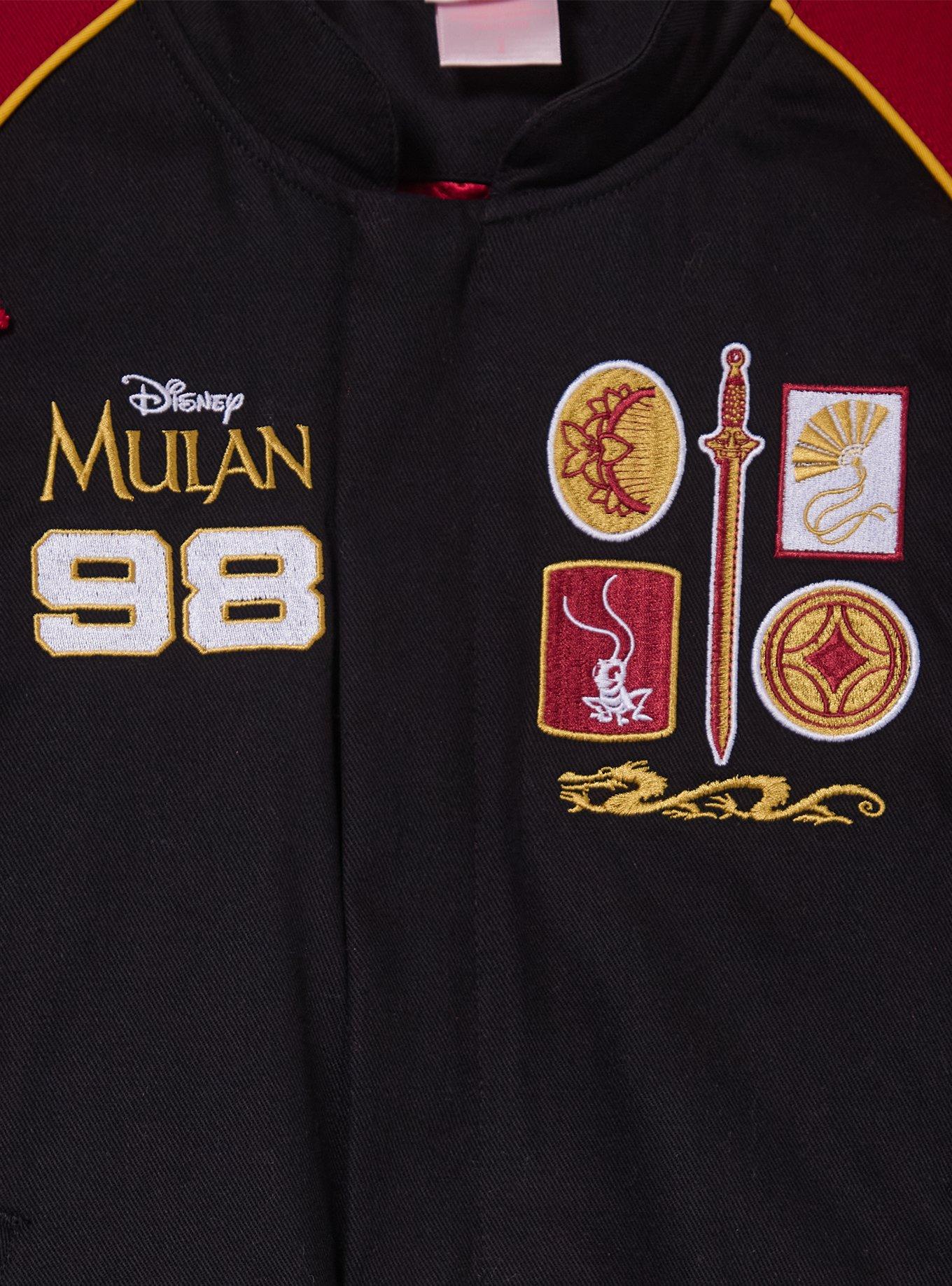 Disney Mulan Icons Women's Plus Size Cropped Moto Jacket &mdash; BoxLunch Exclusive, MULTI, alternate