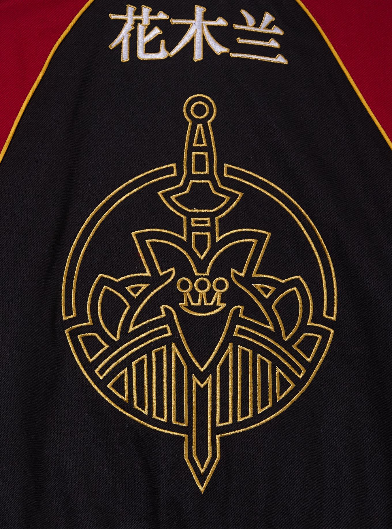 Disney Mulan Icons Women's Plus Size Cropped Moto Jacket &mdash; BoxLunch Exclusive, MULTI, alternate