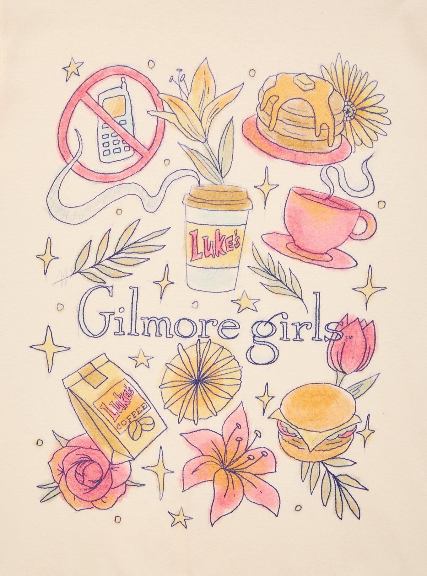 Gilmore Girls Doodle Icons Women's T-Shirt — BoxLunch Exclusive, , hi-res