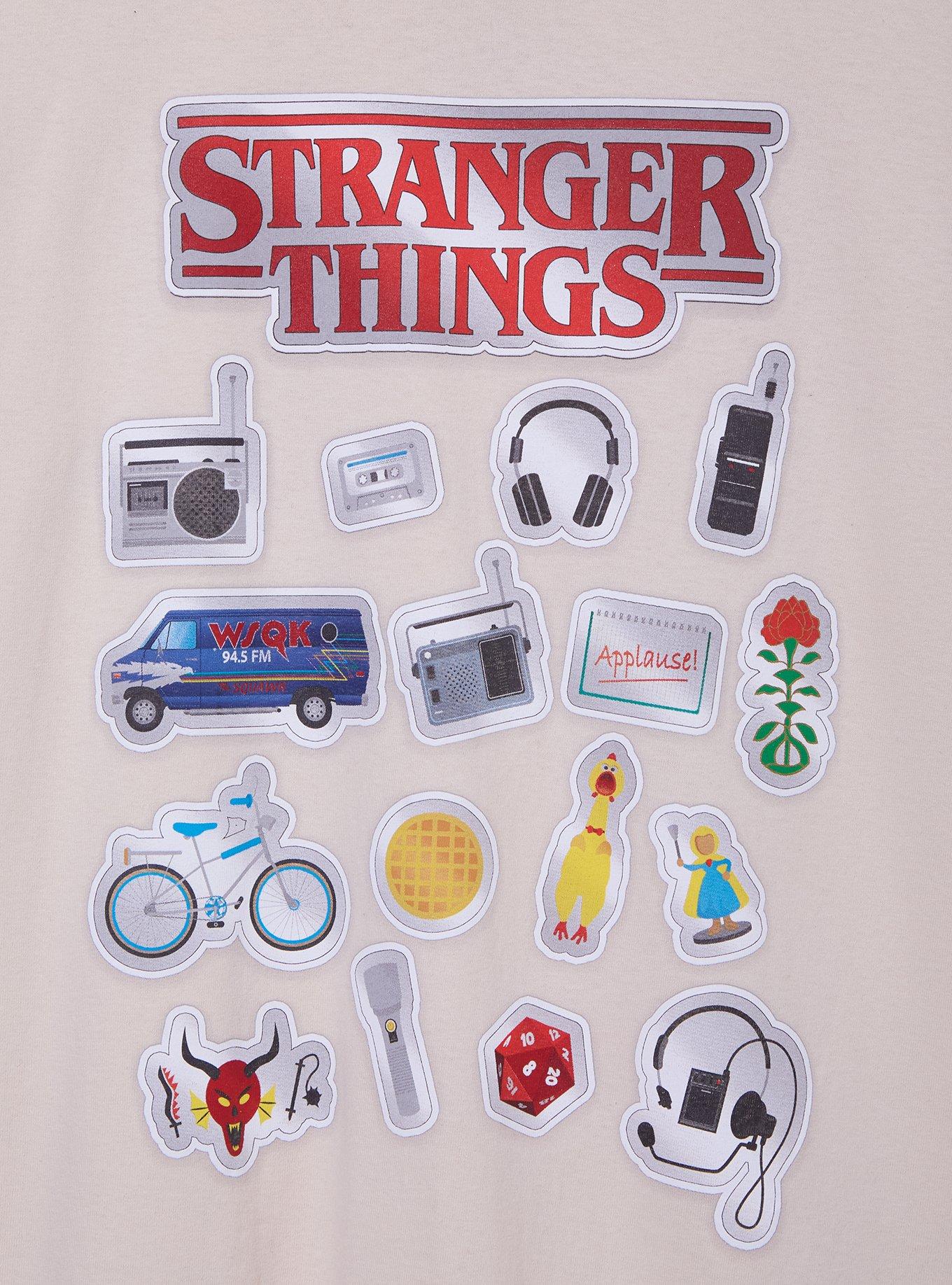 Stranger Things Sticker Icons T-Shirt, , hi-res