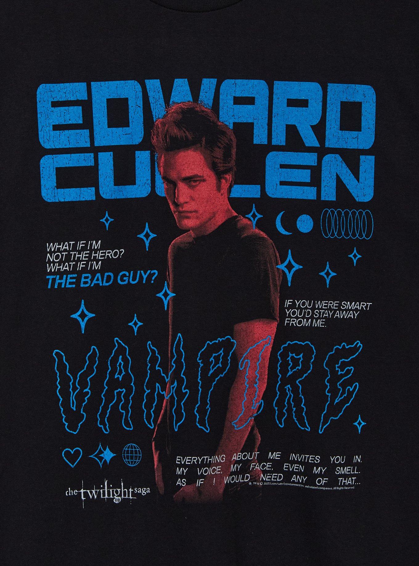 Twilight Edward Cullen Quotes Women's T-Shirt - BoxLunch Exclusive, BLACK, alternate