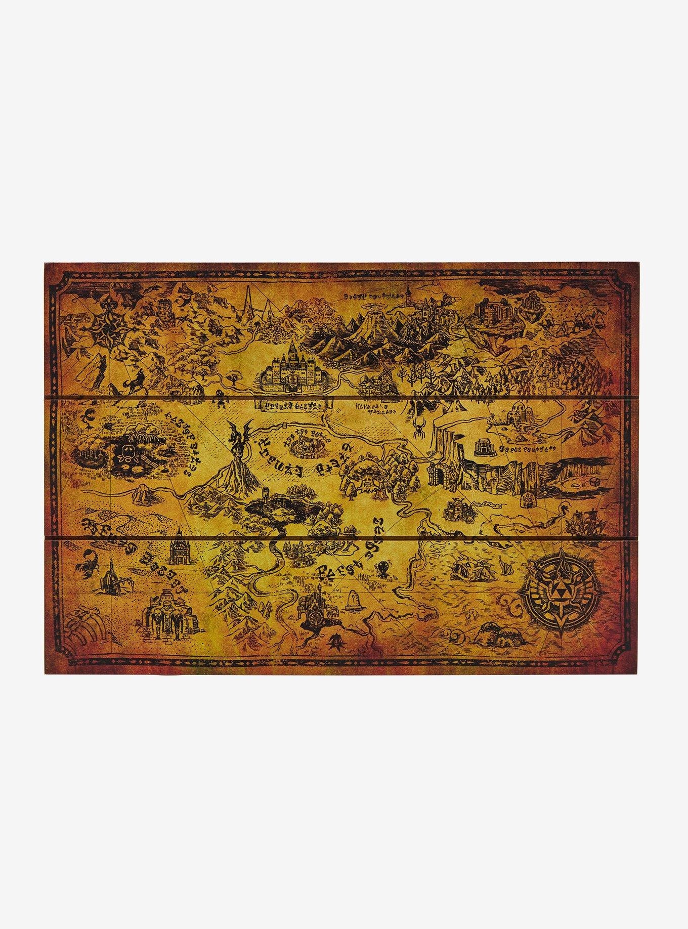 Nintendo The Legend of Zelda Hyrule Map Wall Art — BoxLunch Exclusive, , hi-res