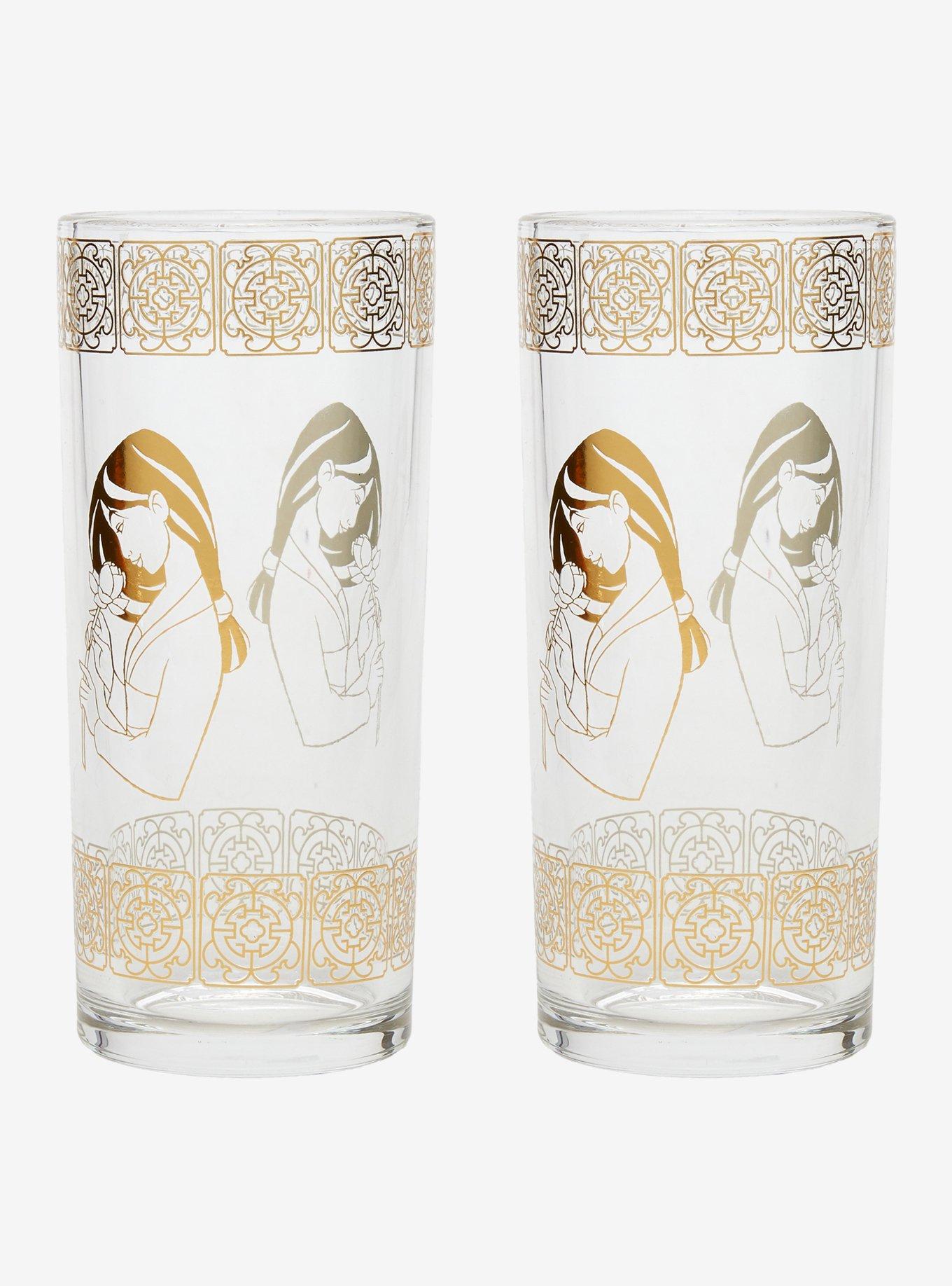 Disney Mulan Gold Drinking Glass Set - BoxLunch Exclusive, , alternate