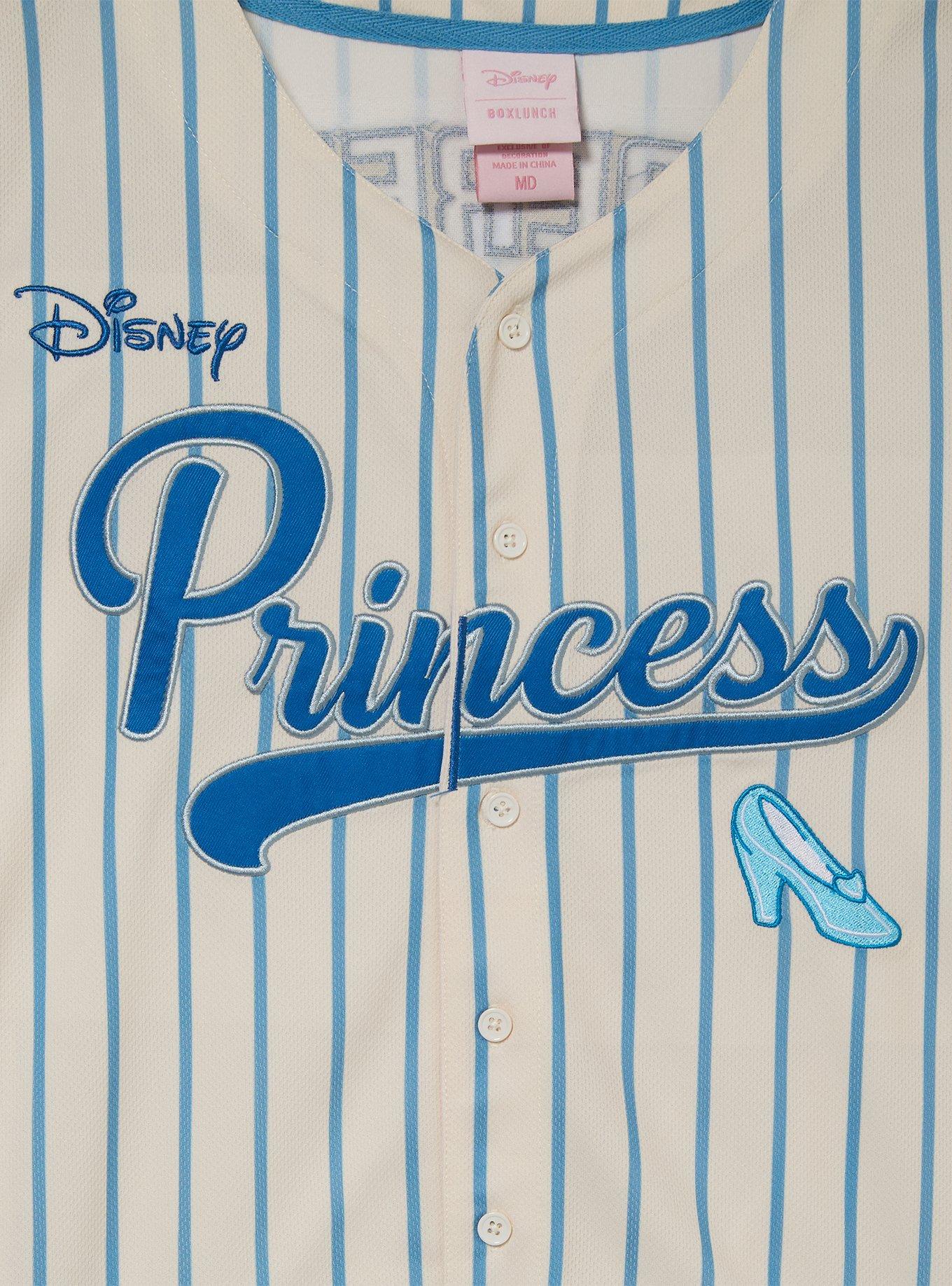Disney Princess Cinderella Women's Plus Size Cropped Baseball Jersey &mdash; BoxLunch Exclusive, STRIPES, alternate