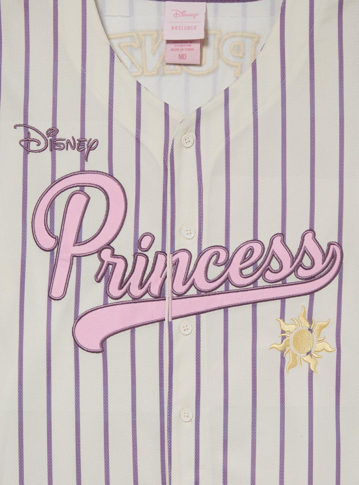 Disney Princess Rapunzel Women's Plus Size Cropped Baseball Jersey &mdash; BoxLunch Exclusive, STRIPES, alternate