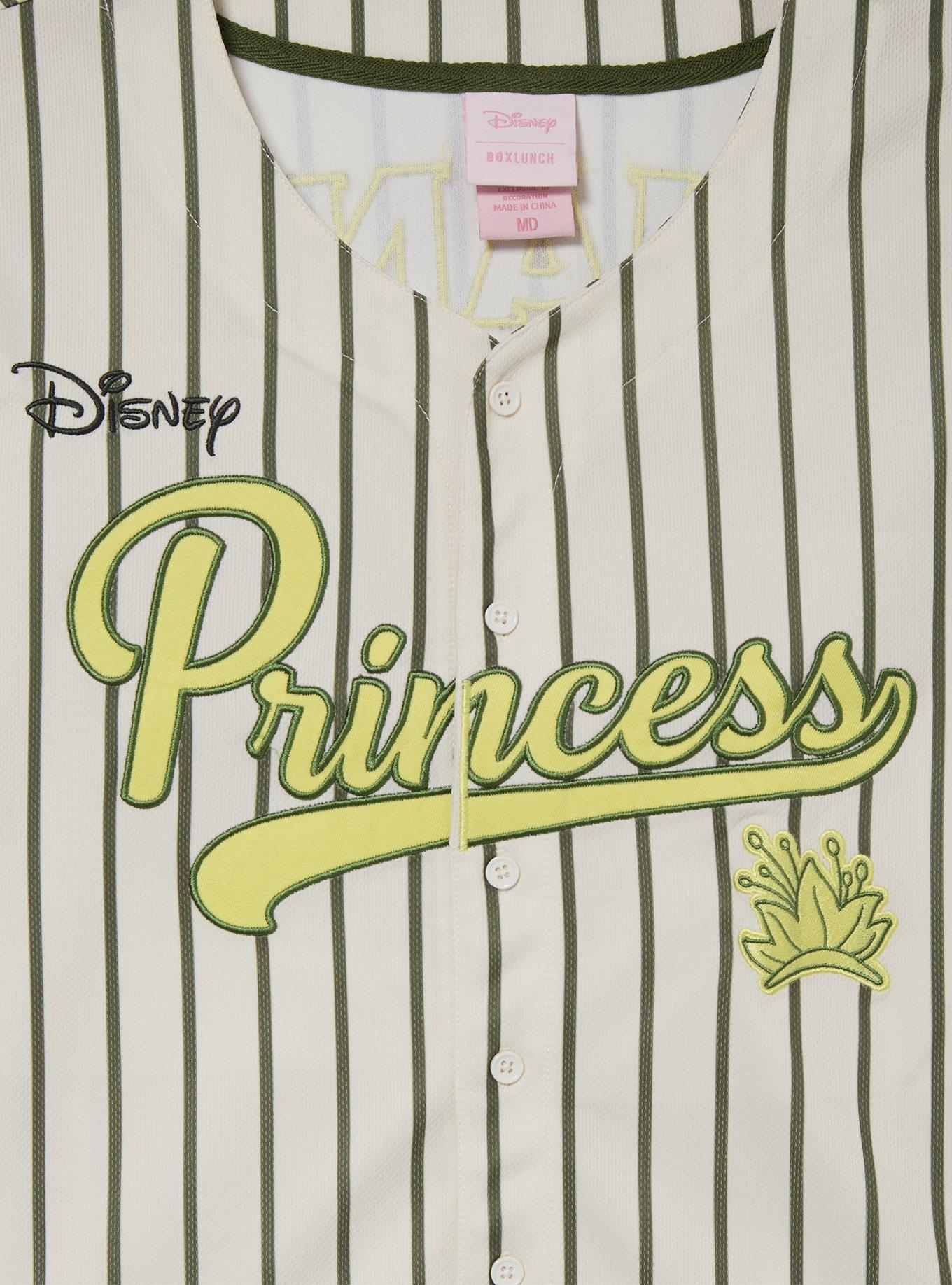 Disney Princess Tiana Women's Plus Size Cropped Baseball Jersey &mdash; BoxLunch Exclusive, STRIPES, alternate