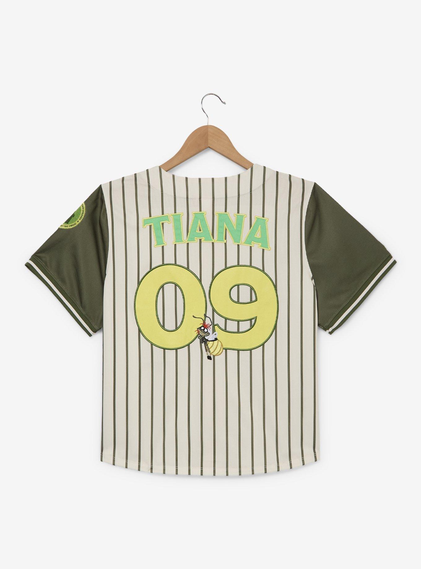 Disney Princess Tiana Women's Cropped Baseball Jersey &mdash; BoxLunch Exclusive, , hi-res