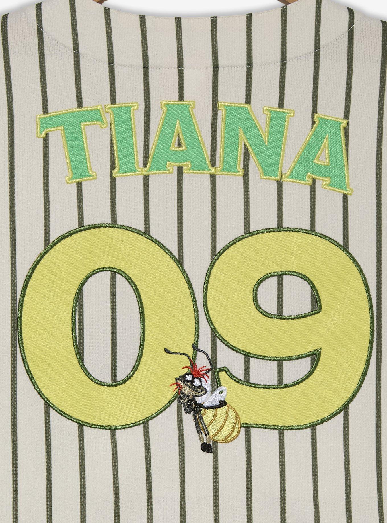 Disney Princess Tiana Women's Cropped Baseball Jersey &mdash; BoxLunch Exclusive, STRIPES, alternate