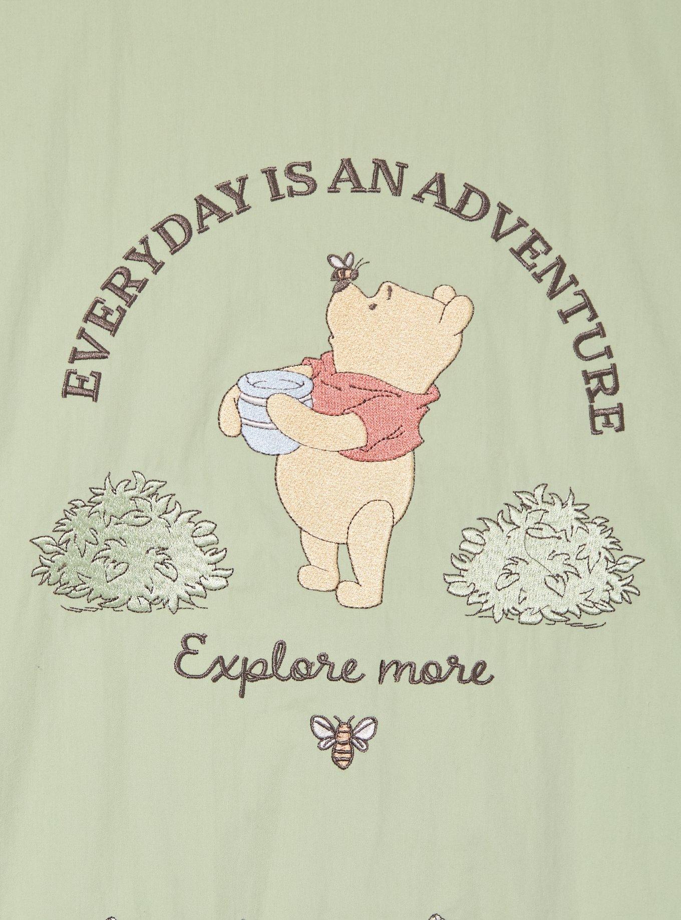 Disney Winnie the Pooh Floral Women's Cropped Jacket - BoxLunch Exclusive, SAGE, alternate