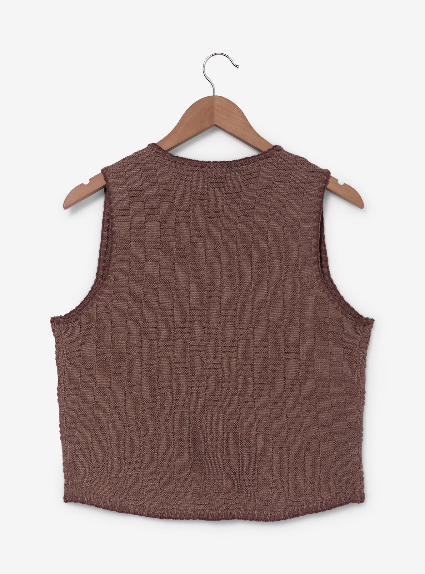 Disney Winnie the Pooh Floral Embroidered Women's Knit Vest - BoxLunch Exclusive, , hi-res