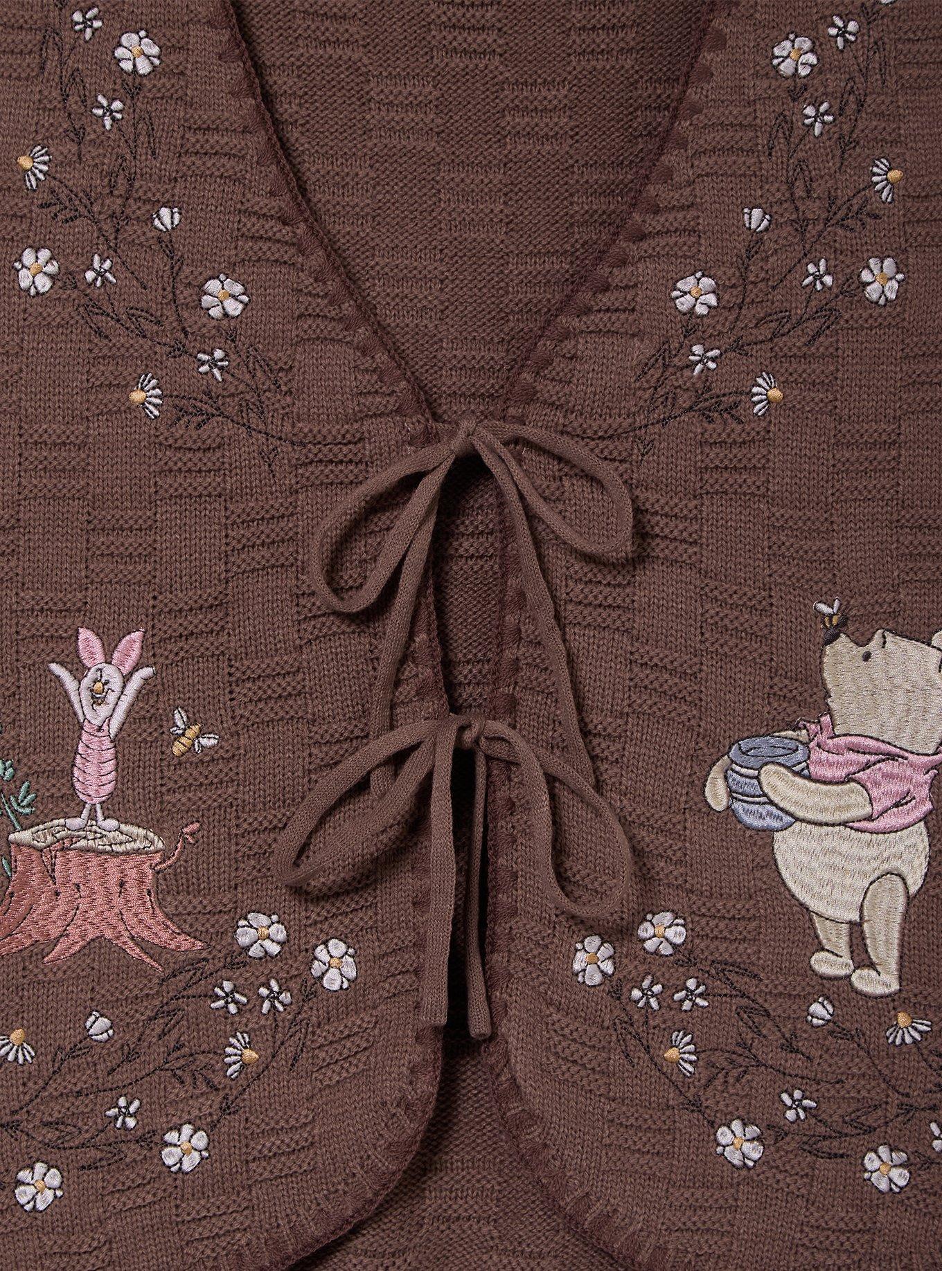 Disney Winnie the Pooh Floral Embroidered Women's Knit Vest - BoxLunch Exclusive, BIRCH, alternate