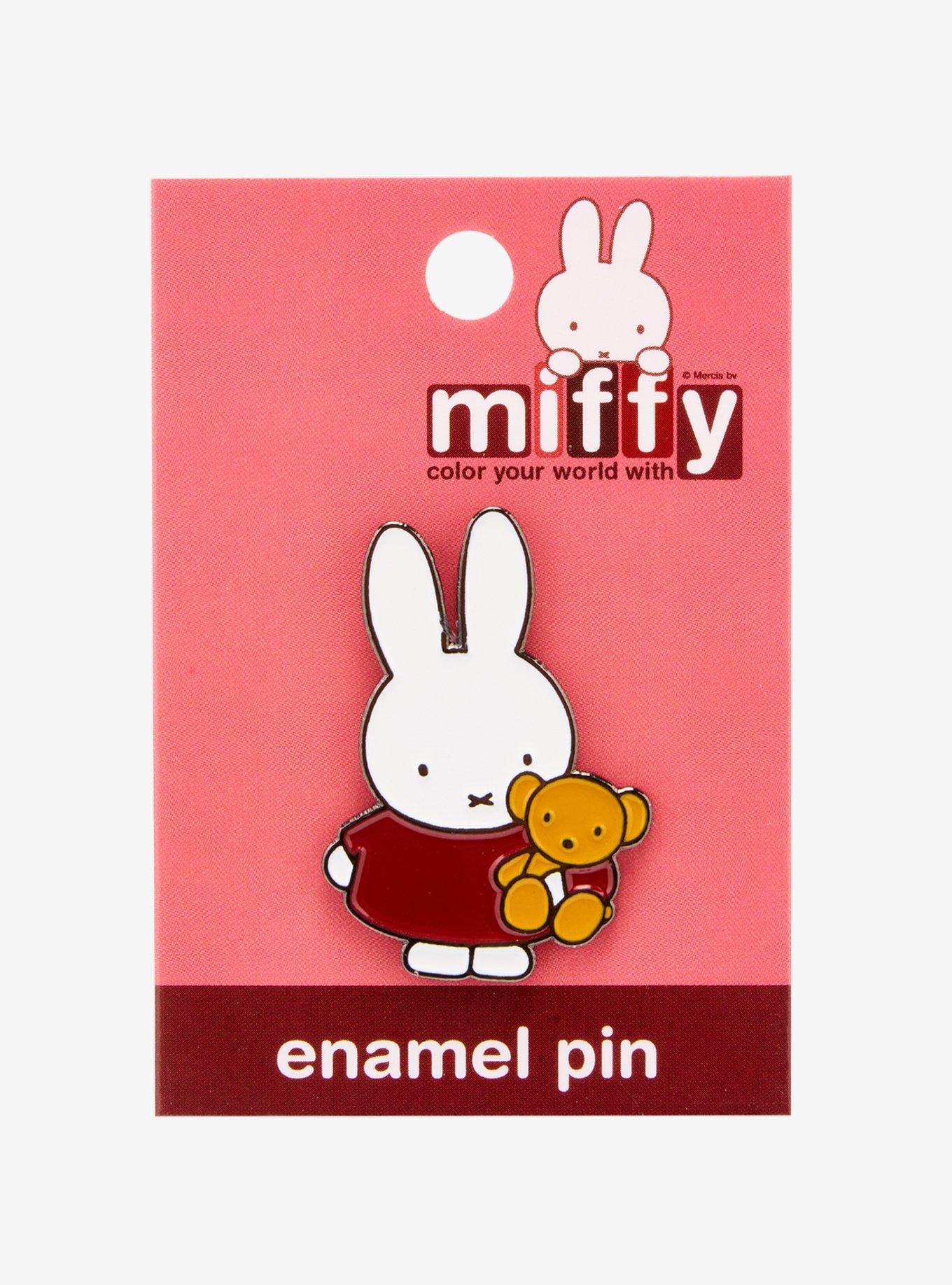 Miffy With Teddy Bear Enamel Pin, , hi-res