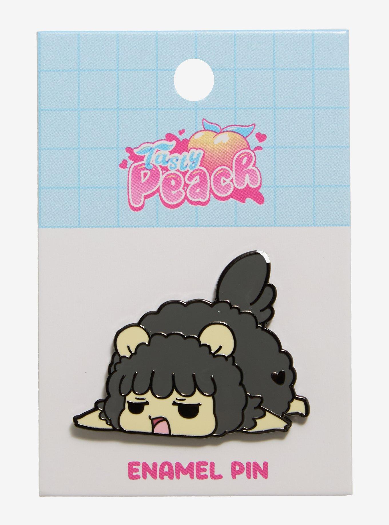 Tasty Peach Sad Sheep Enamel Pin, , hi-res