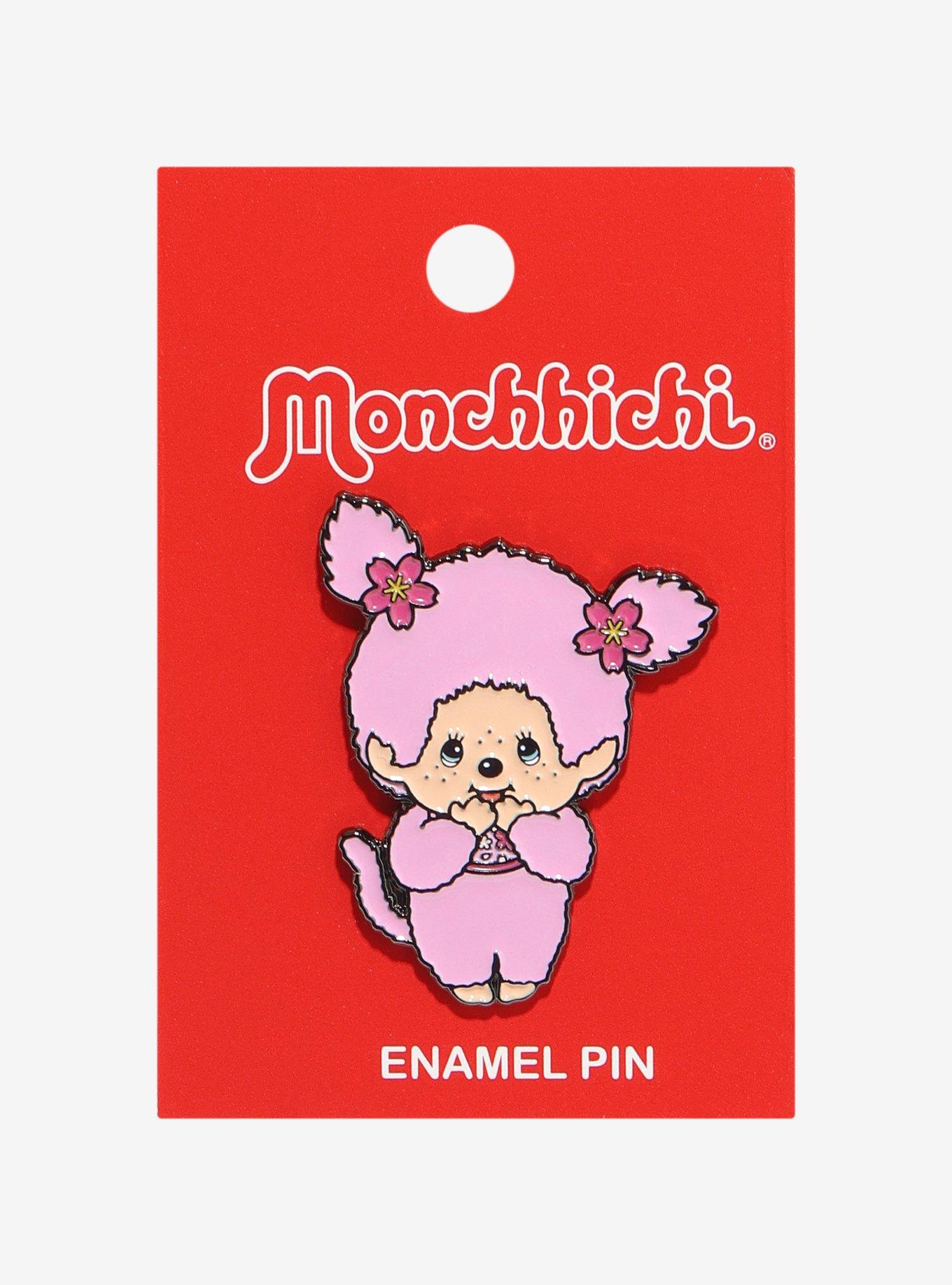 Monchichi Sakura Enamel Pin Hot Topic Exclusive, , hi-res