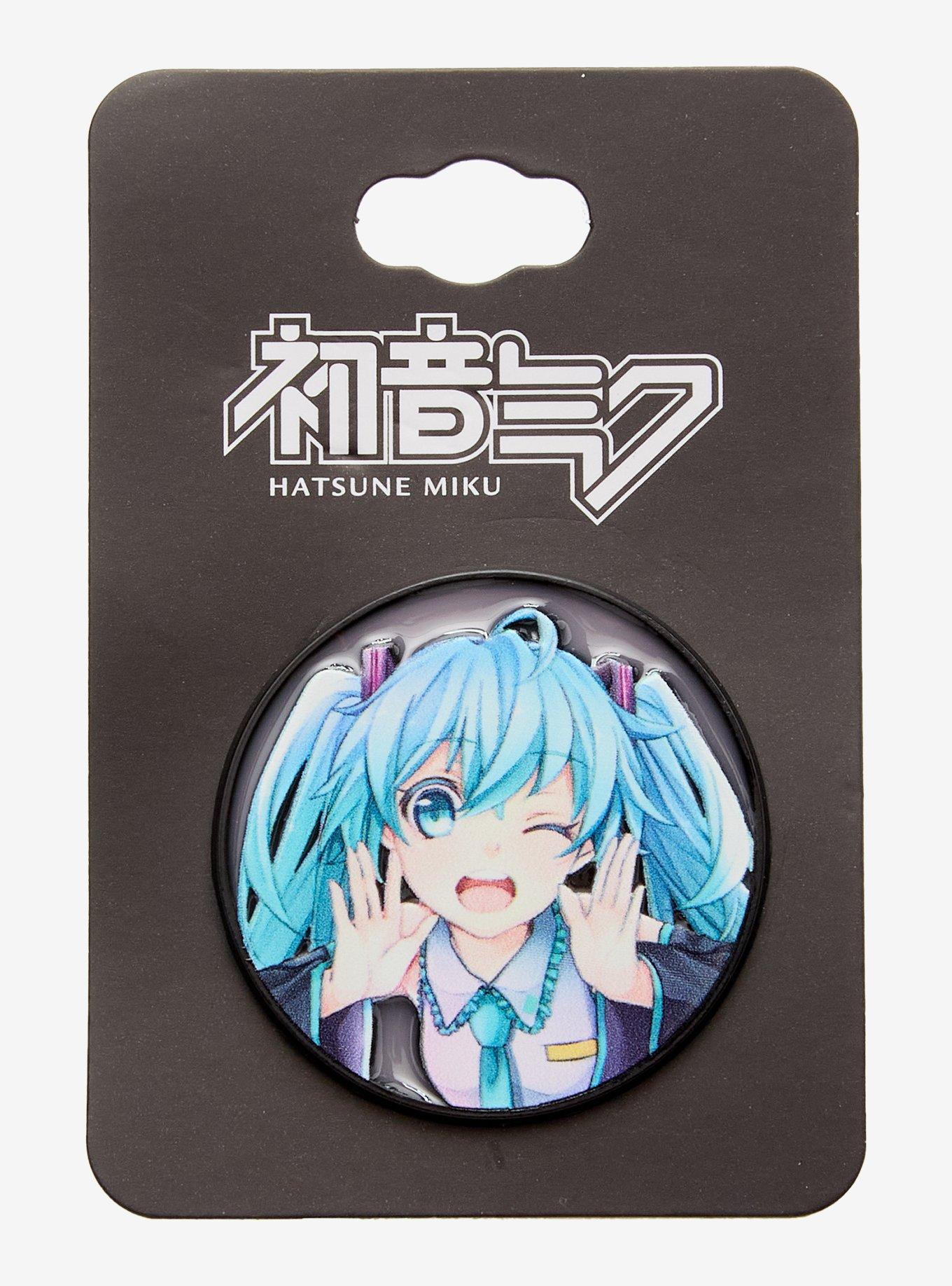 Hatsune Miku Wink Enamel Pin Hot Topic Exclusive, , hi-res