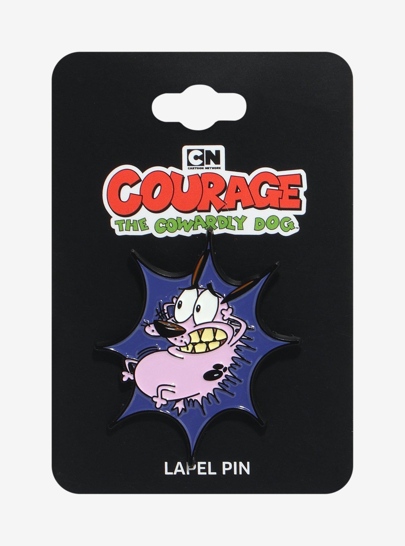 Courage The Cowardly Dog Scared Enamel Pin Hot Topic Exclusive, , hi-res