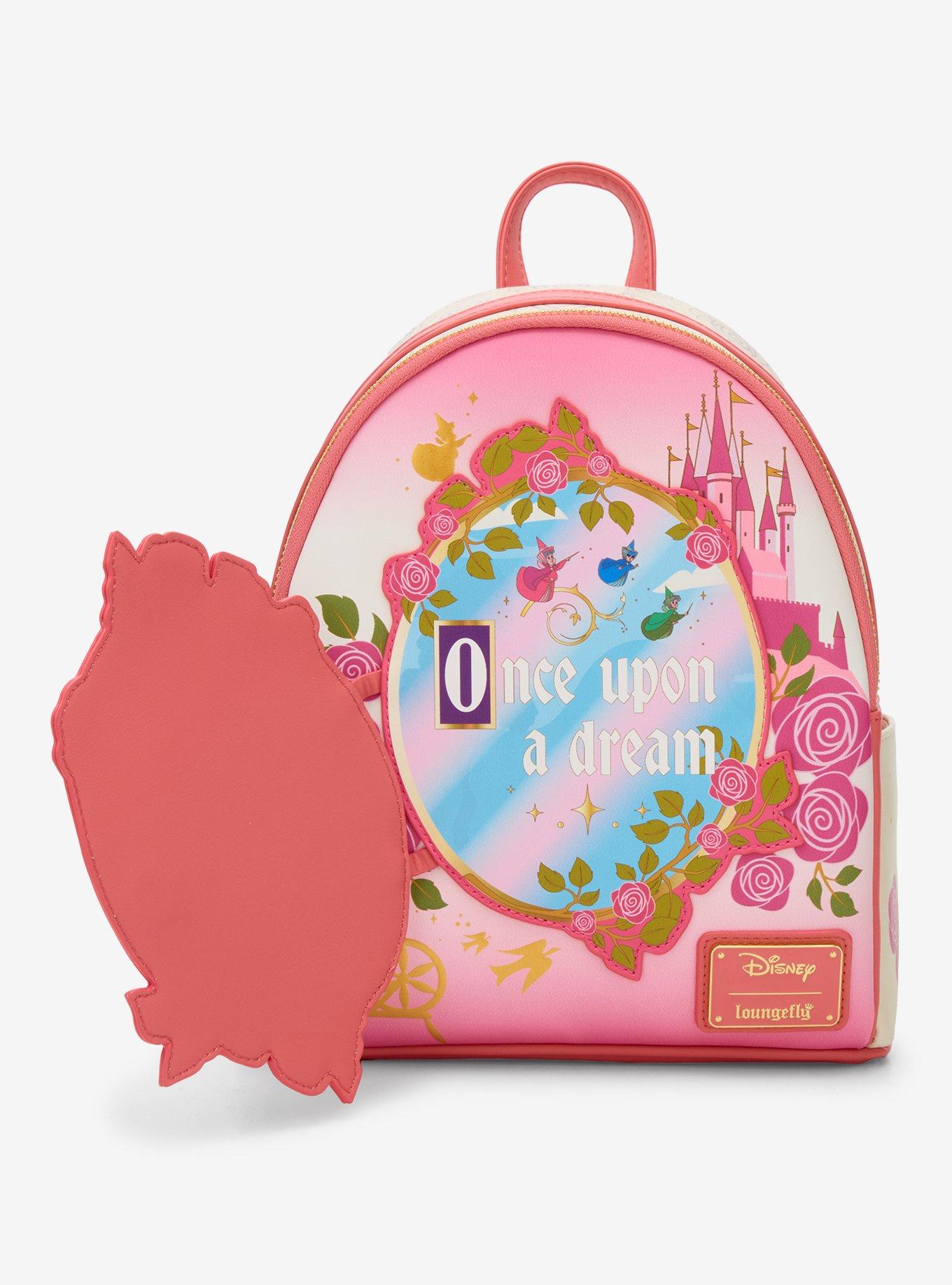 Loungefly Disney Sleeping Beauty Aurora Floral Magnetic Door Mini Backpack - BoxLunch Exclusive, , hi-res