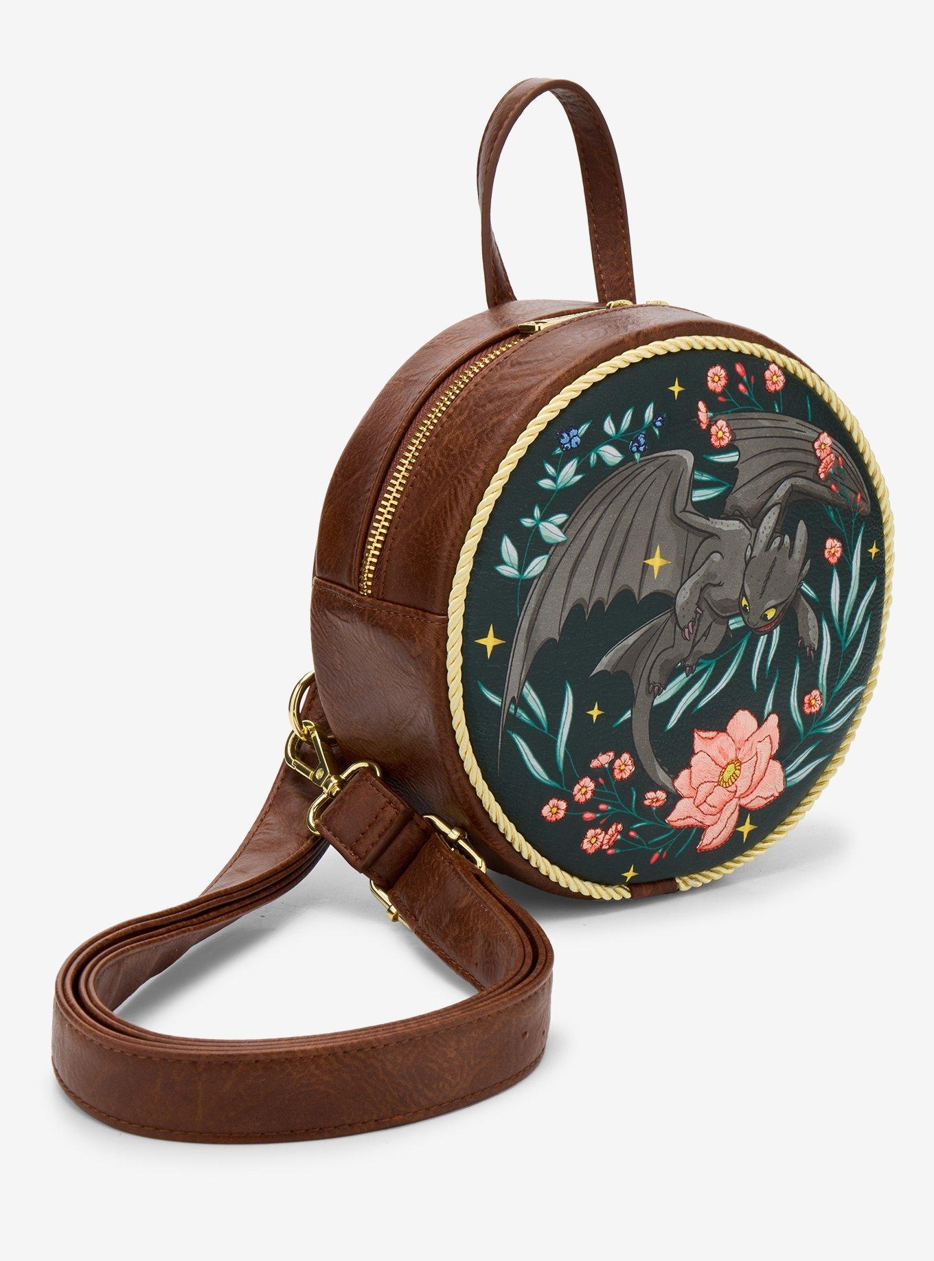 Loungefly DreamWorks How To Train Your Dragon Toothless Floral Mini Backpack - BoxLunch Exclusive, , hi-res