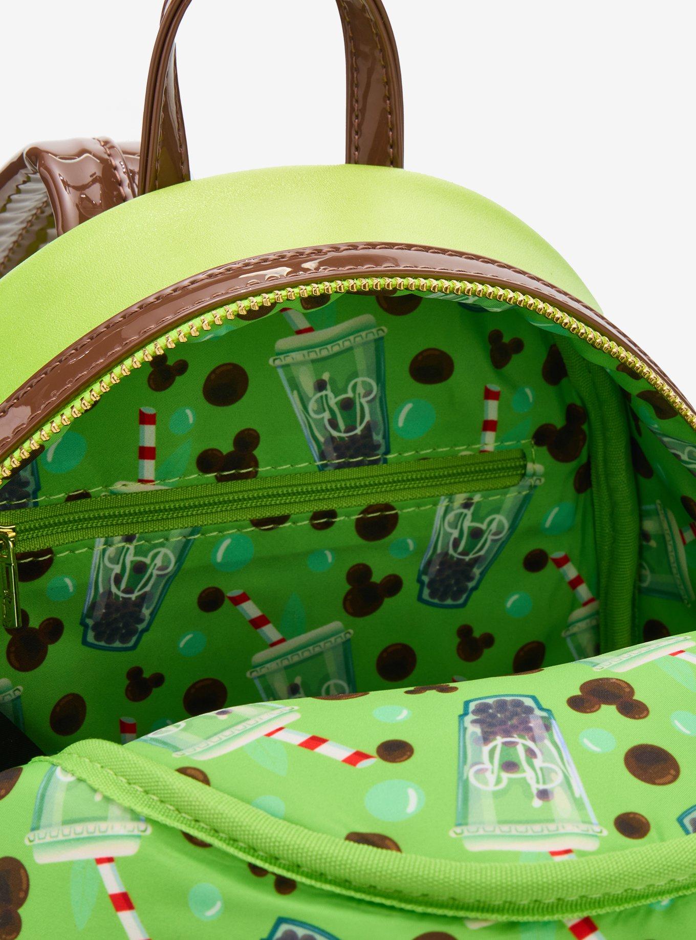 Loungefly Disney Mickey Mouse Green Tea Boba Figural Mini Backpack - BoxLunch Exclusive