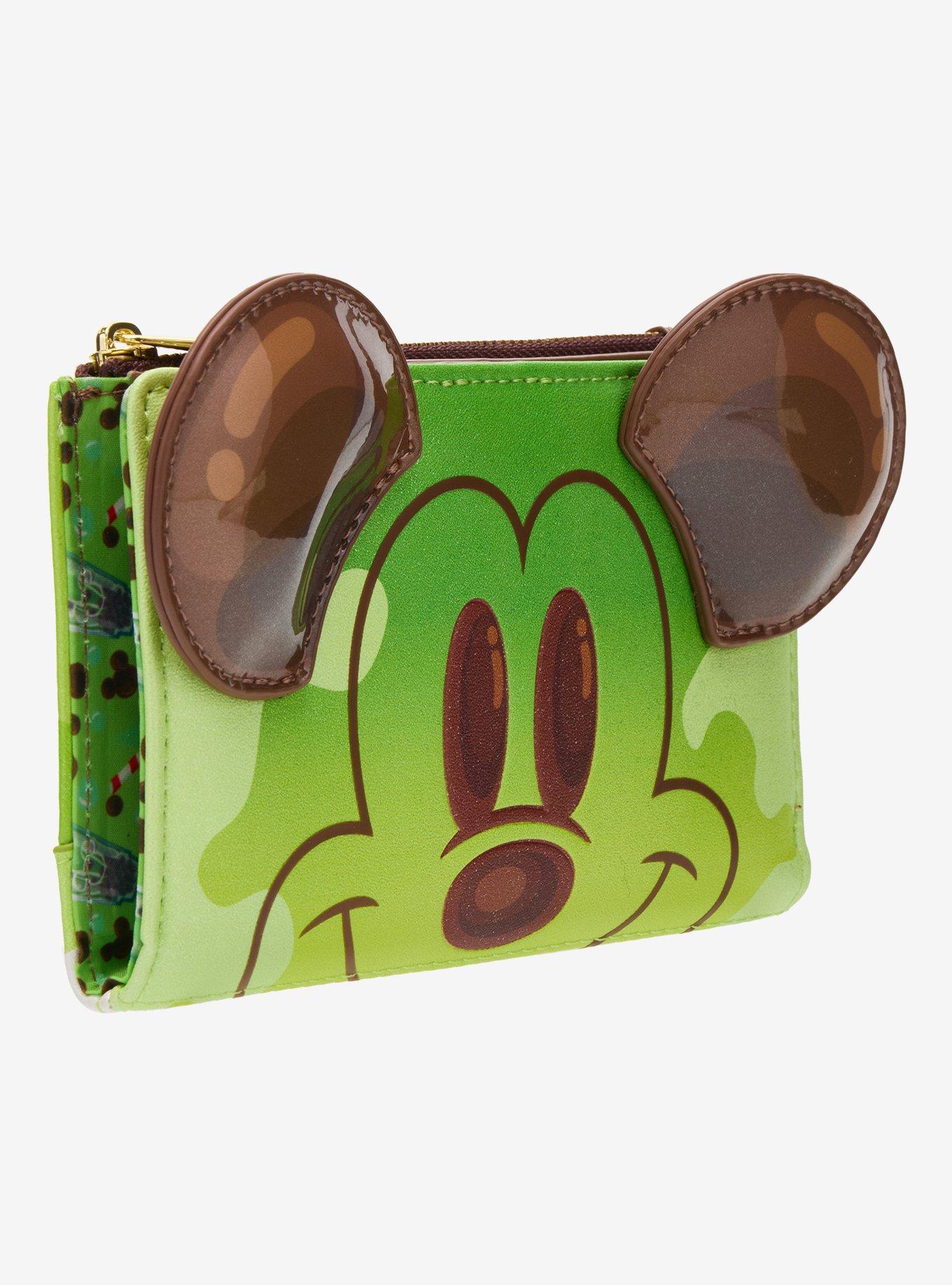 Loungefly Disney Mickey Mouse Green Tea Boba Figural Wallet - BoxLunch Exclusive, , hi-res