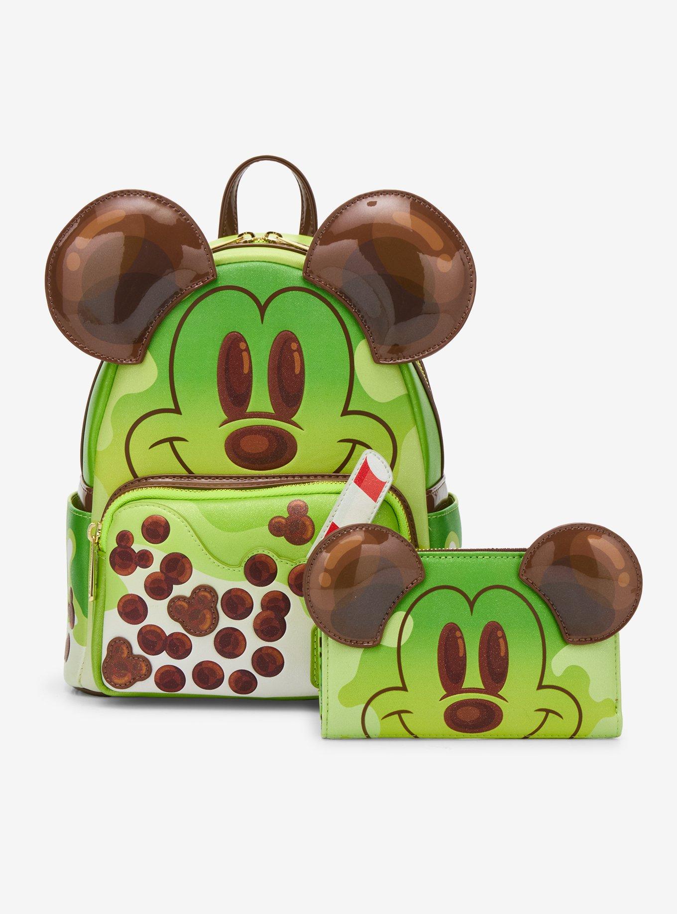 Loungefly Disney Mickey Mouse Green Tea Boba Figural Wallet - BoxLunch Exclusive