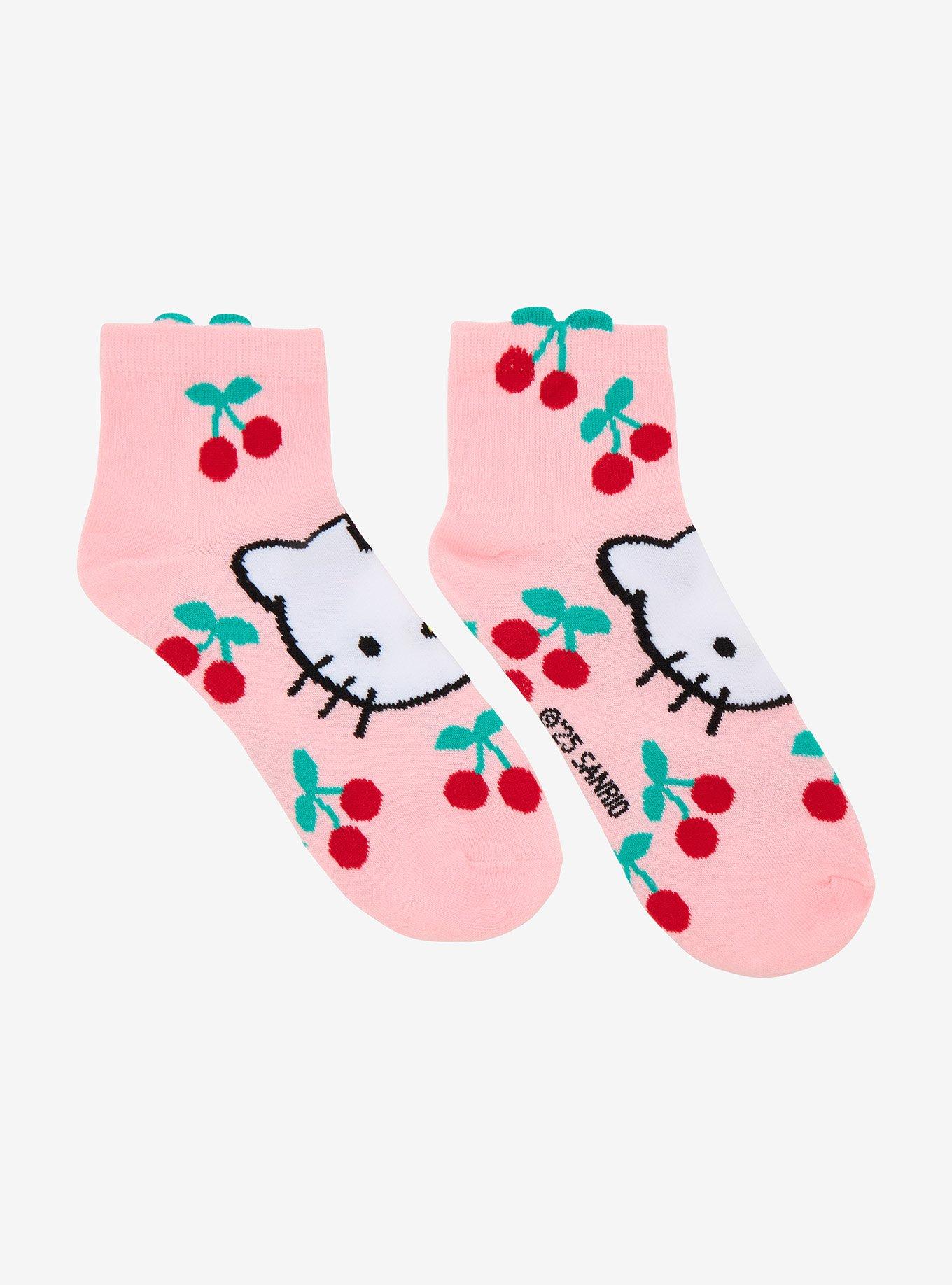 Sanrio Hello Kitty Cherry Allover Print Ankle Socks — BoxLunch Exclusive