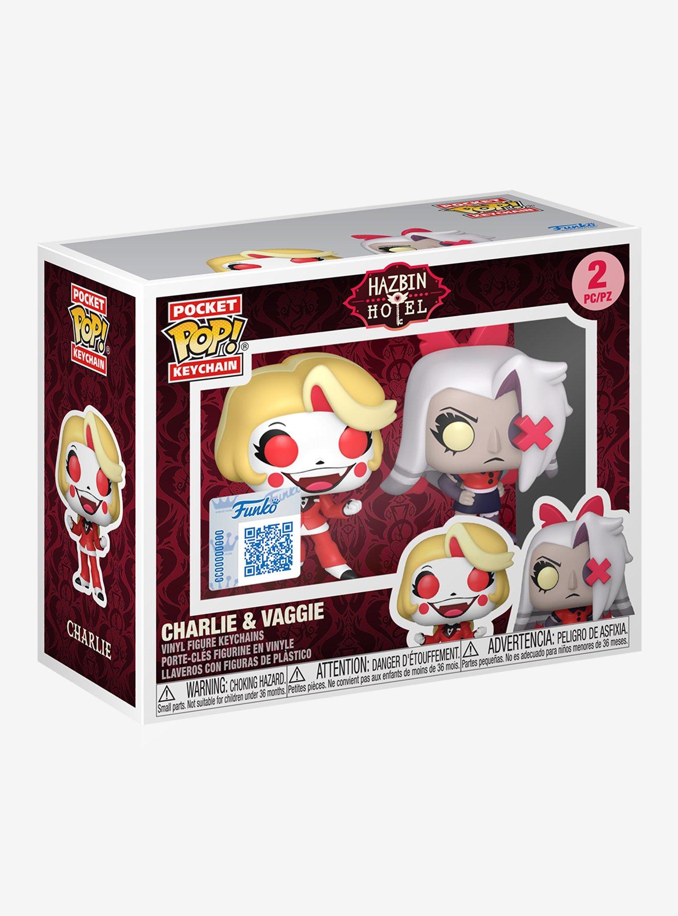 Funko Hazbin Hotel Pocket Pop! Charlie & Vaggie Vinyl Key Chain Set Hot Topic Exclusive, , hi-res