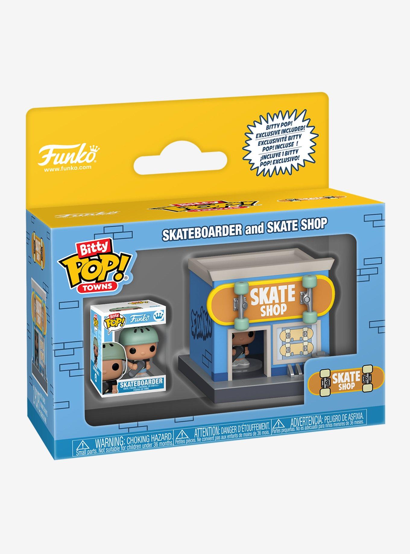 Funko Bitty Pop! Towns Skateboarder And Skate Shop Vinyl Figure Set, , hi-res