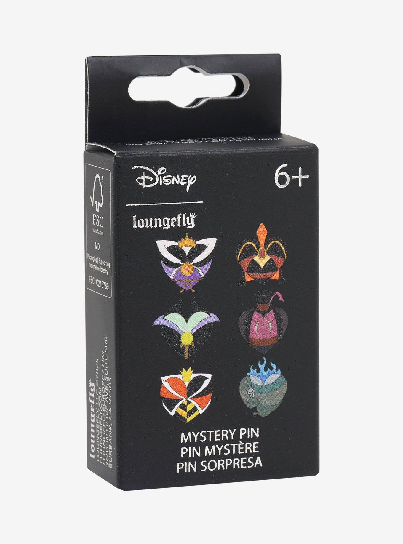 Loungefly Disney Villains Glitter Heart Blind Box Enamel Pin Hot Topic Exclusive, , hi-res