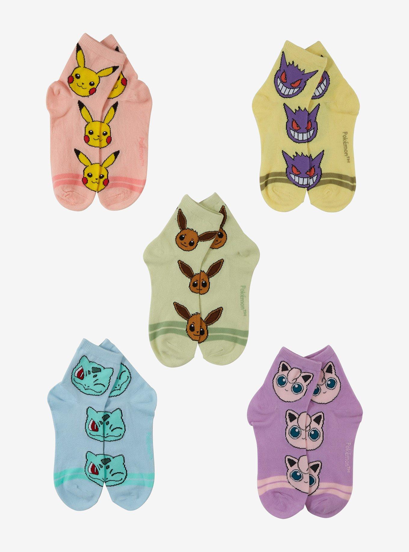 Pokémon Faces Quarter Crew Sock Set, , hi-res
