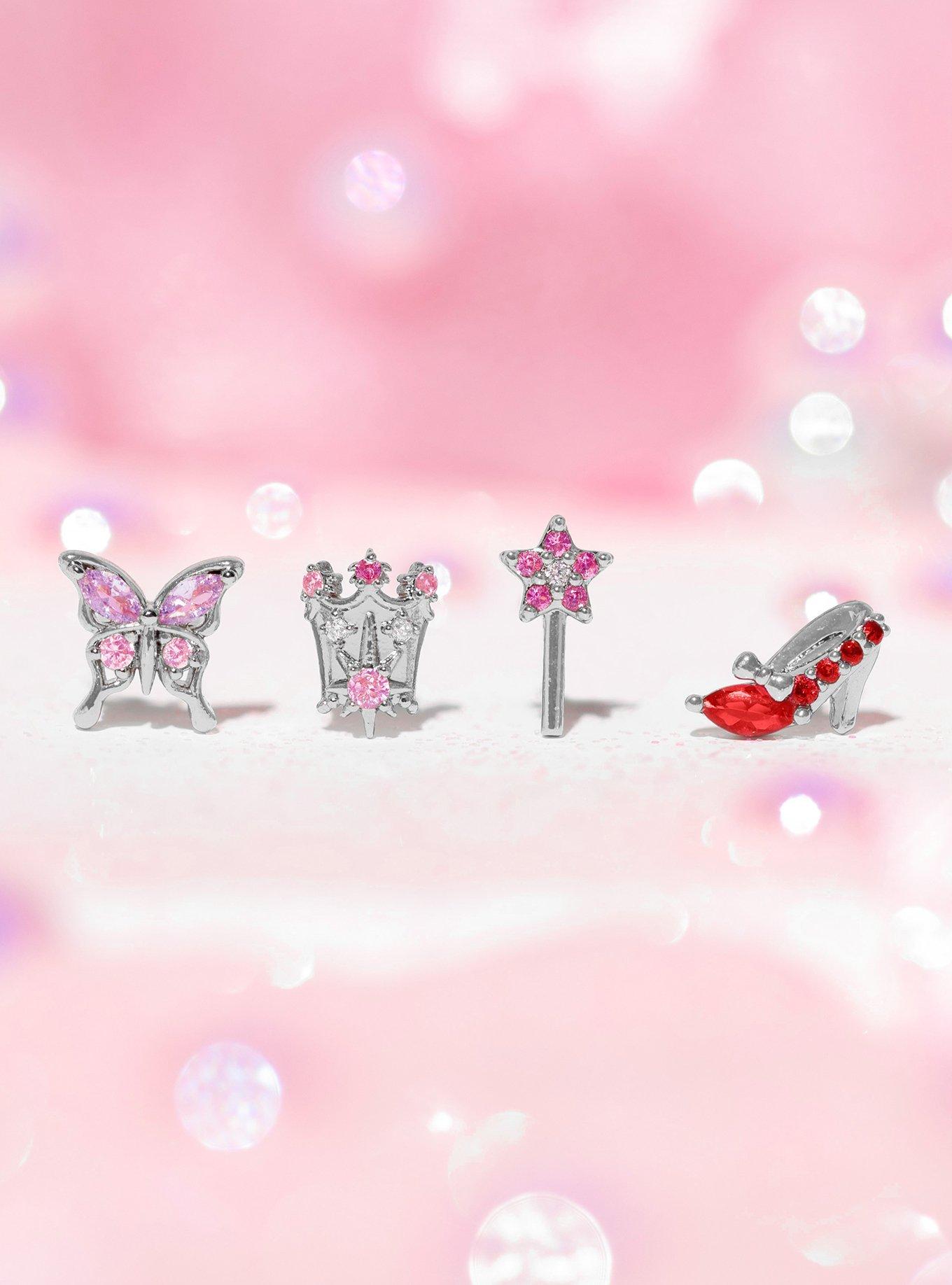 The Wizard Of Oz X Girls Crew Glinda The Good Witch Mismatch Stud Set, , hi-res