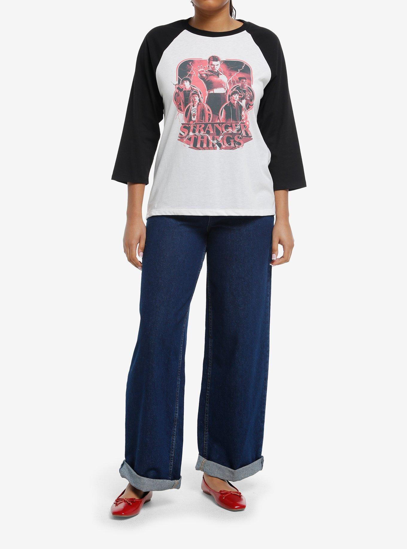 Stranger Things Group Girls Raglan T-Shirt, , hi-res