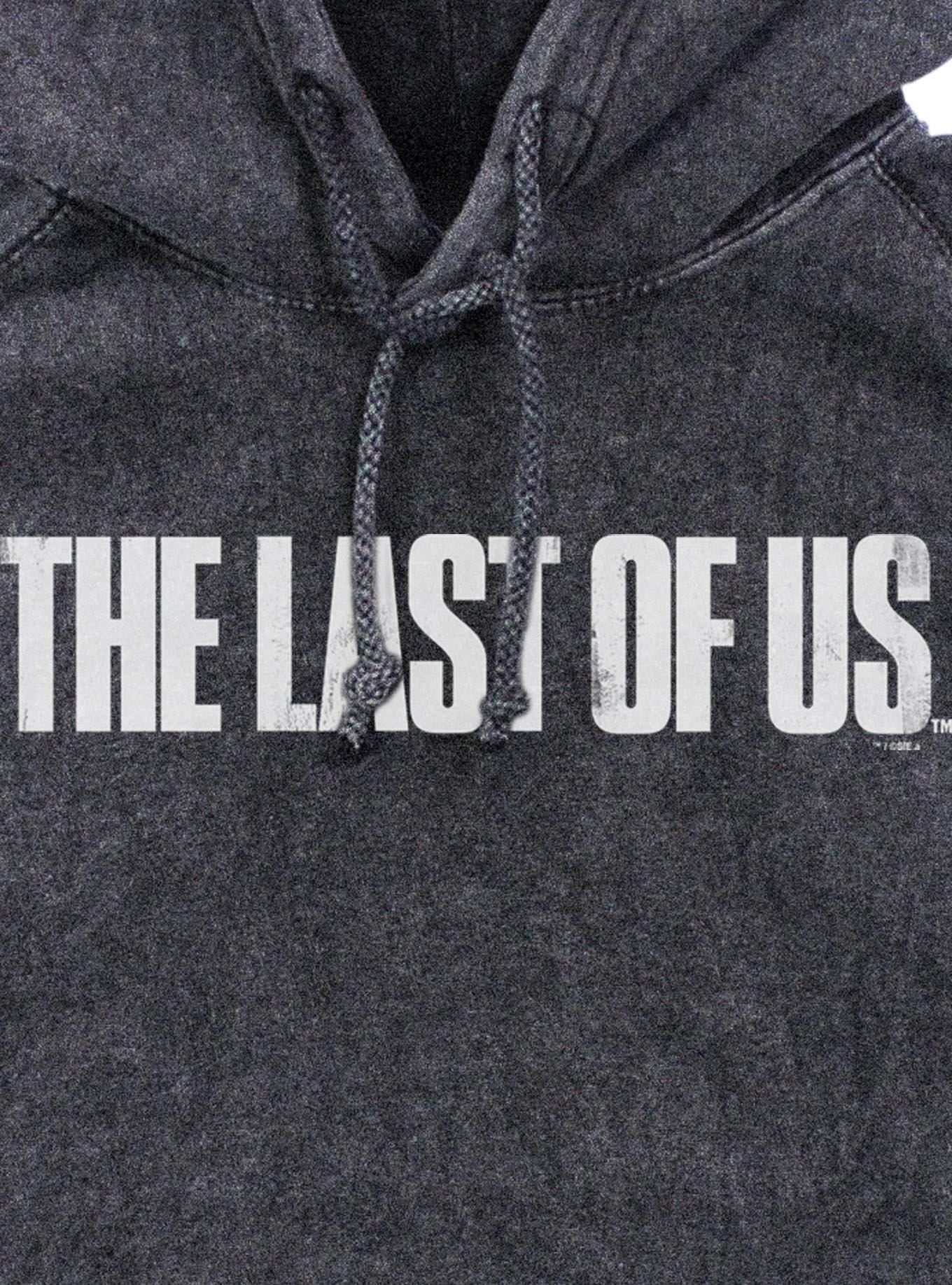 The Last Of Us Distressed Logo Mineral Wash Hoodie, , hi-res