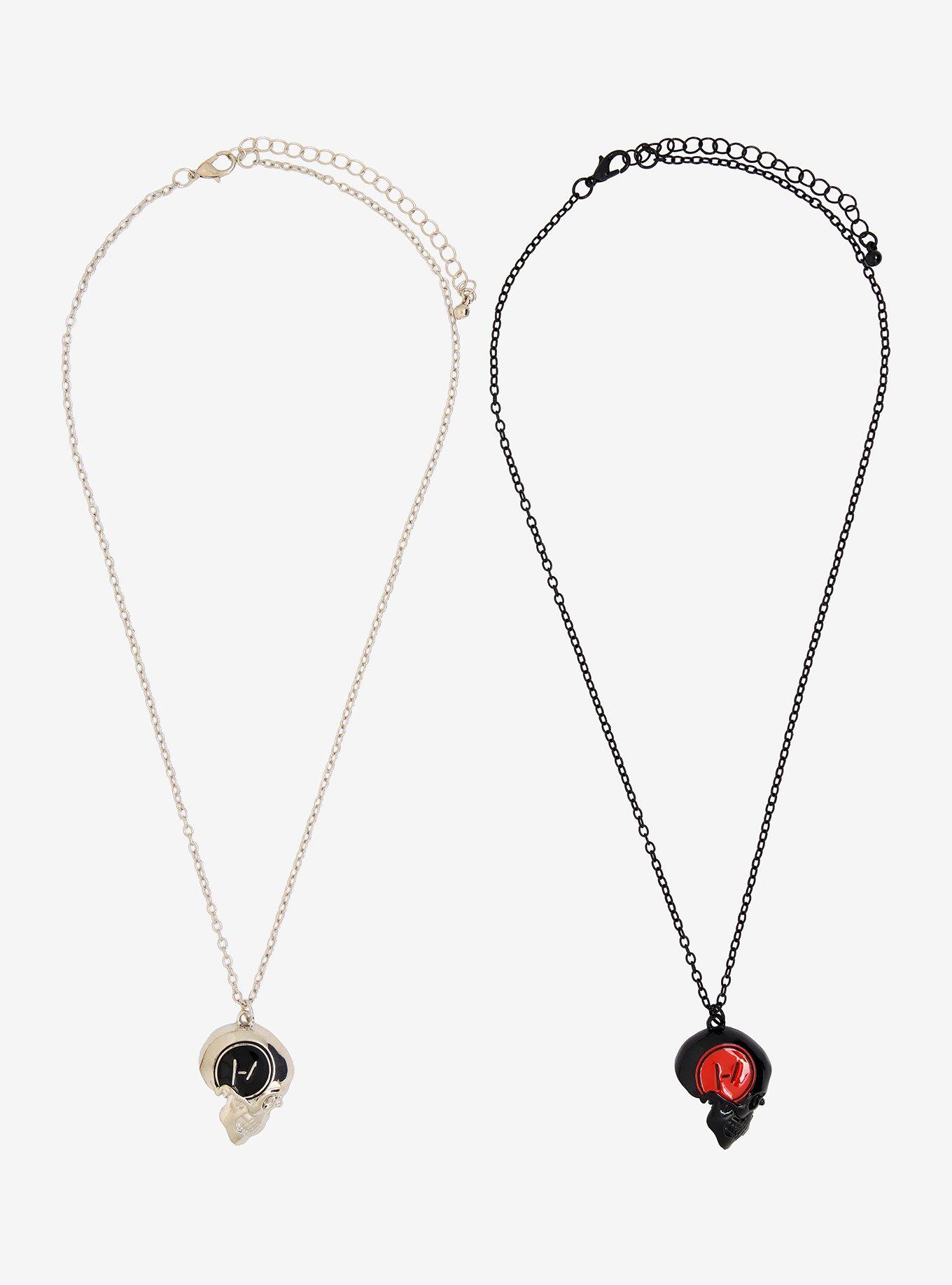 Twenty One Pilots Skull Best Friend Necklace Set, , hi-res